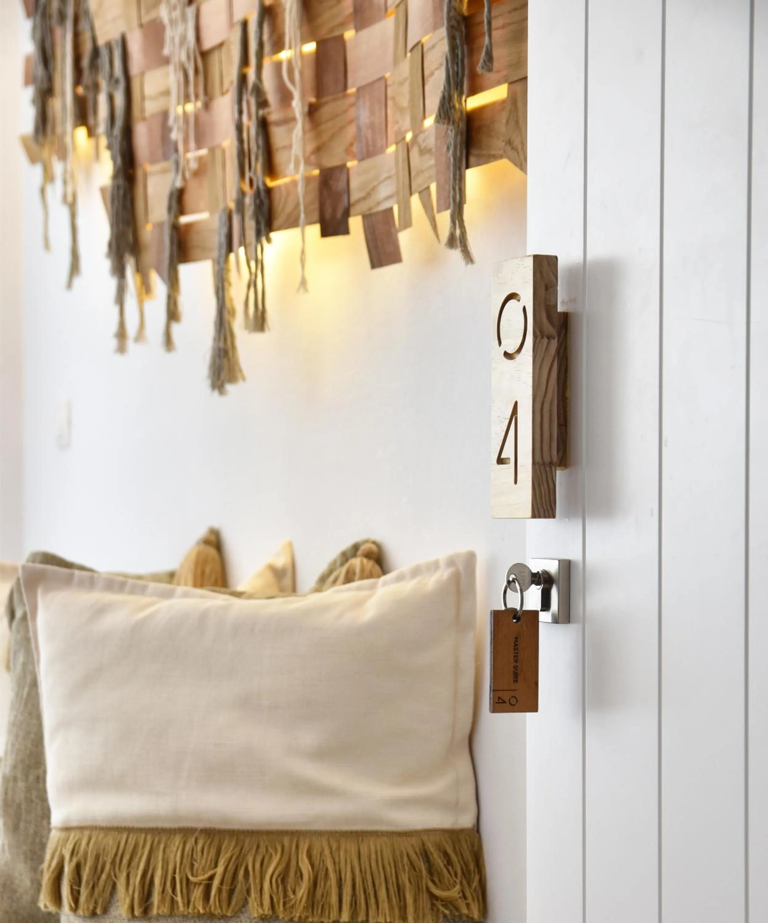 Decorative detail, Bed in Angelos Design Suites