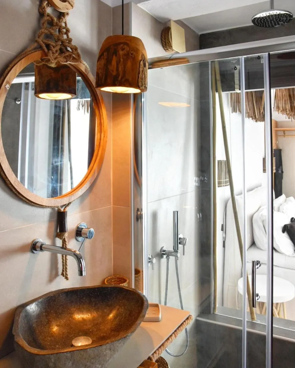 Bathroom in Angelos Design Suites