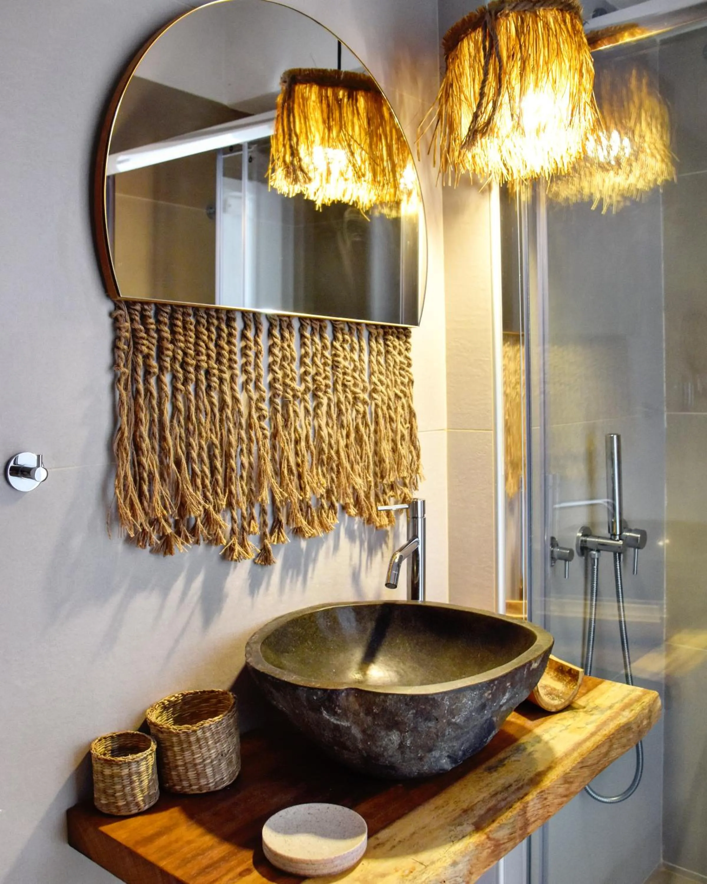 Bathroom in Angelos Design Suites