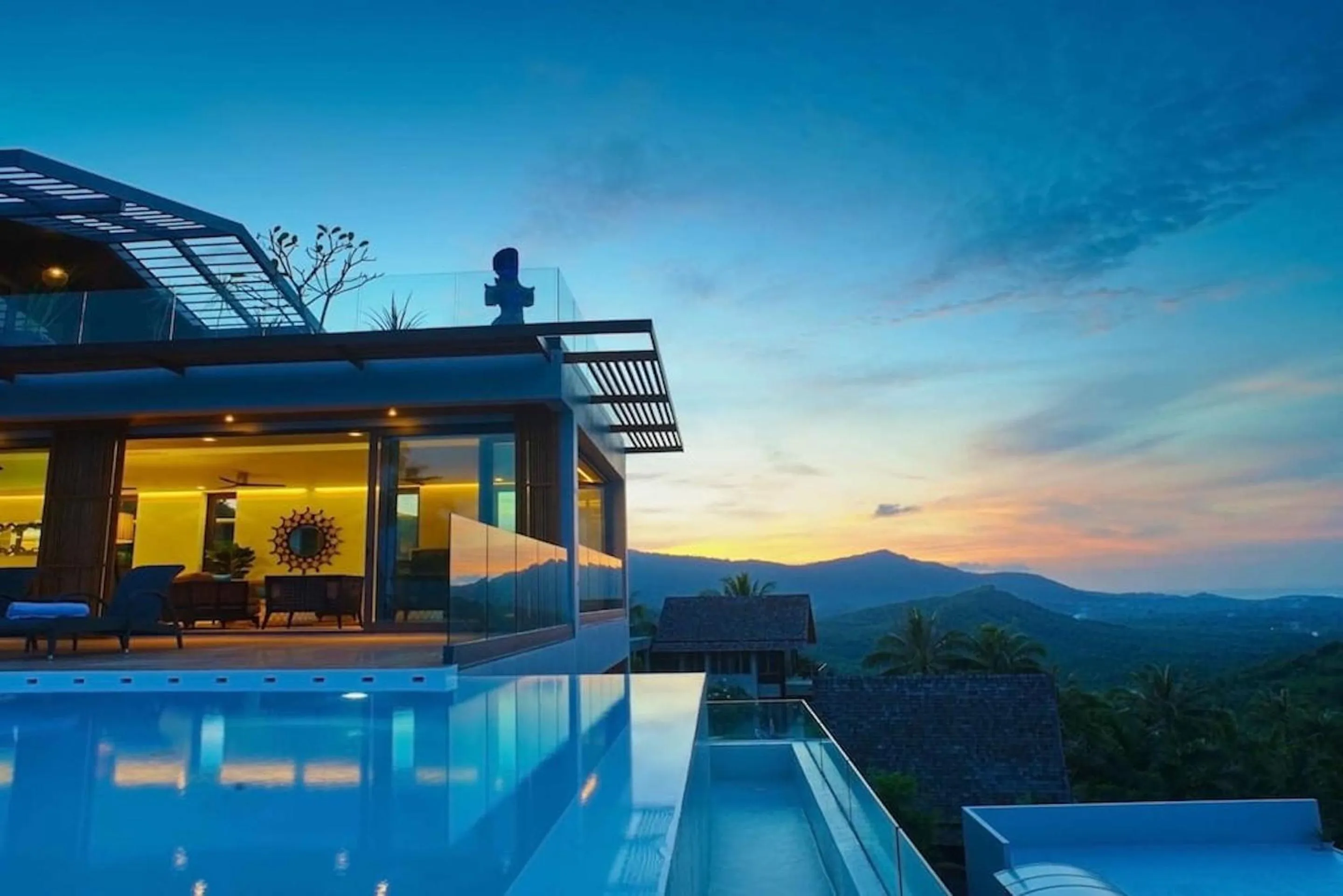 Facade/entrance in 9 Bedroom Sea Blue View Villa - 5 Star with Staff SDV080A-By Samui Dream Villas