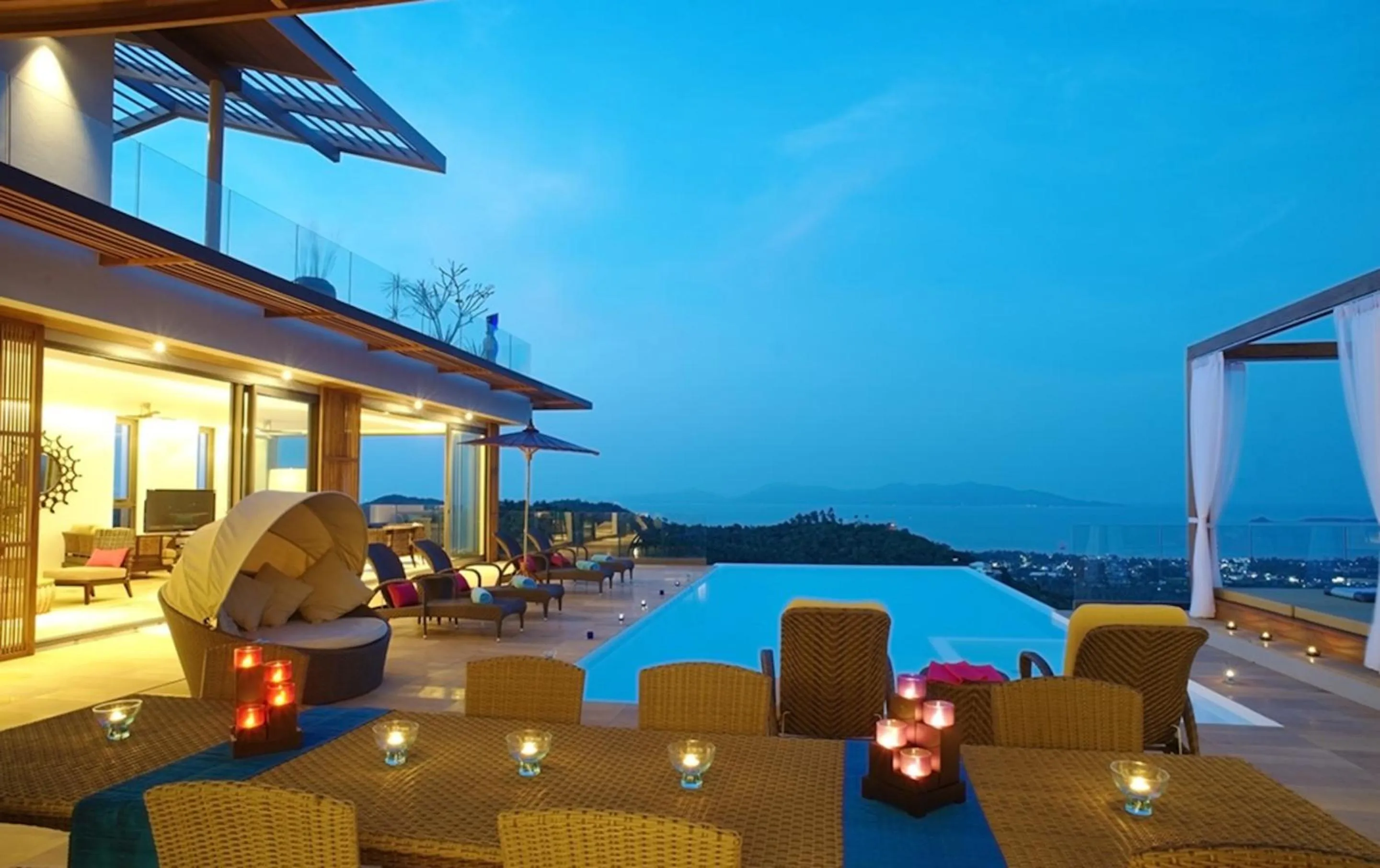 Swimming pool in 9 Bedroom Sea Blue View Villa - 5 Star with Staff SDV080A-By Samui Dream Villas