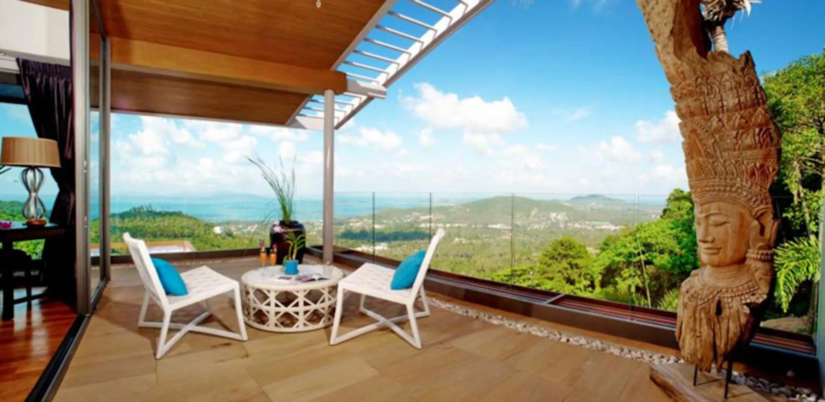Patio in 9 Bedroom Sea Blue View Villa - 5 Star with Staff SDV080A-By Samui Dream Villas