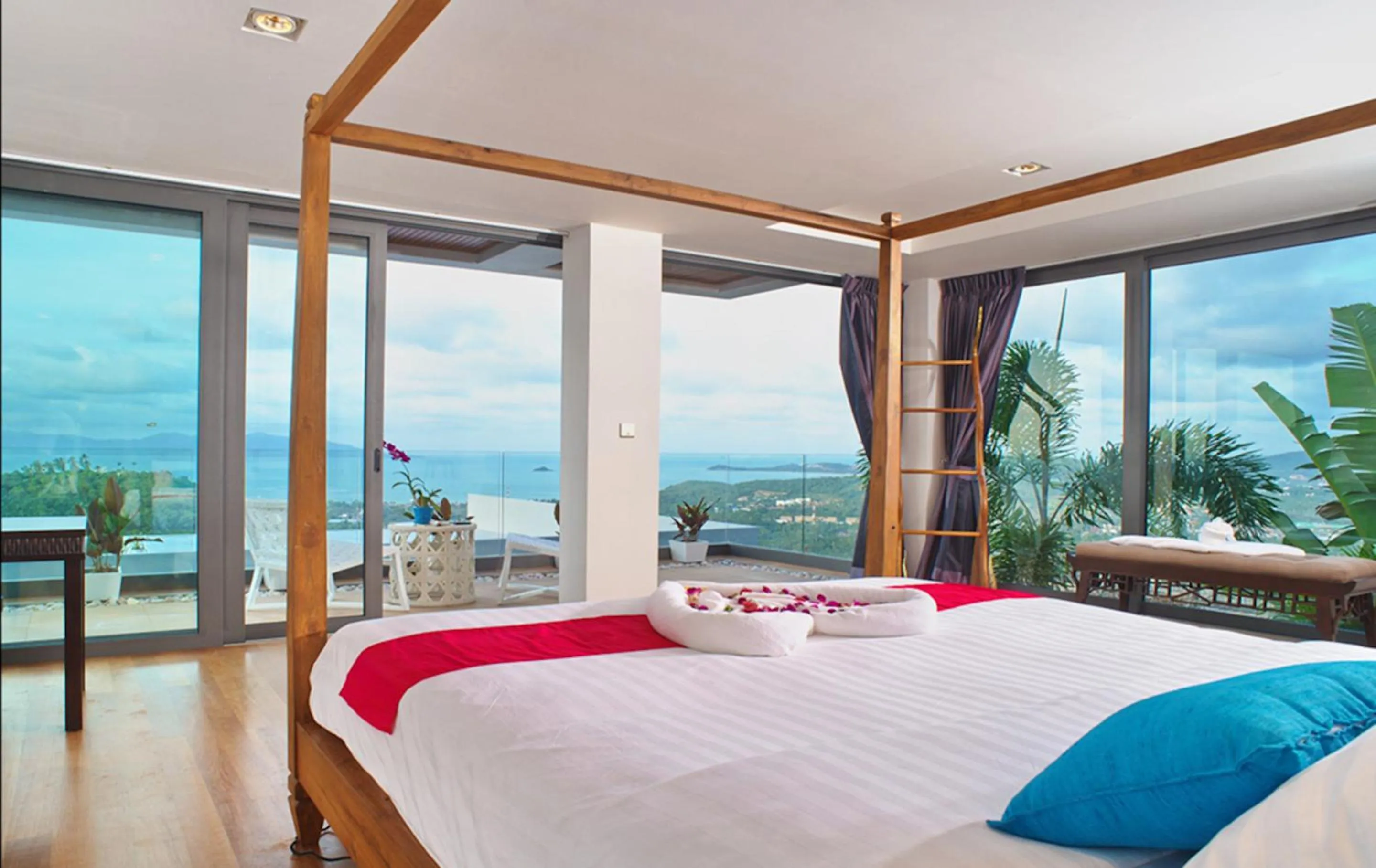 Bedroom in 9 Bedroom Sea Blue View Villa - 5 Star with Staff SDV080A-By Samui Dream Villas