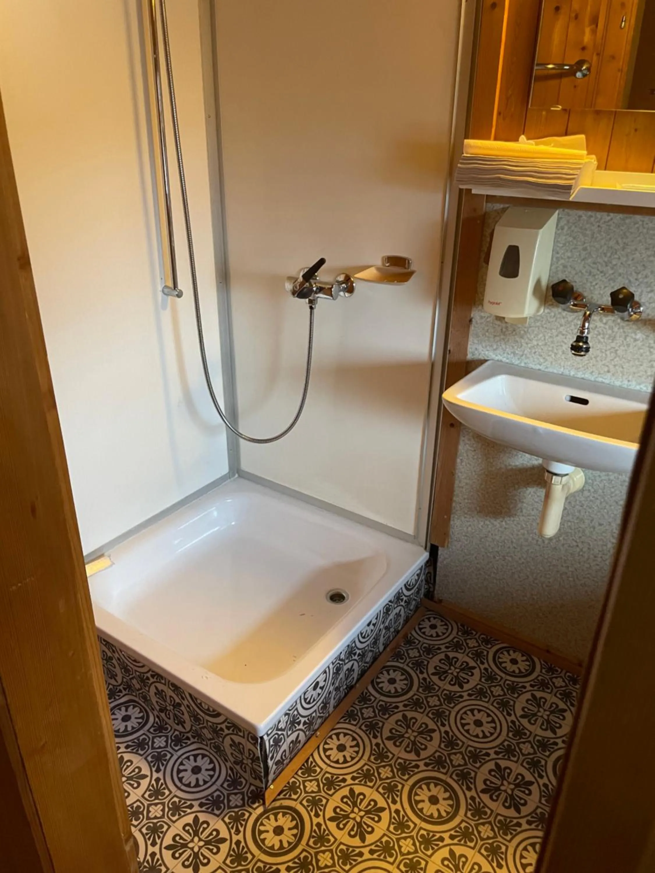 Shower in Gästehaus Alpina in Fanas