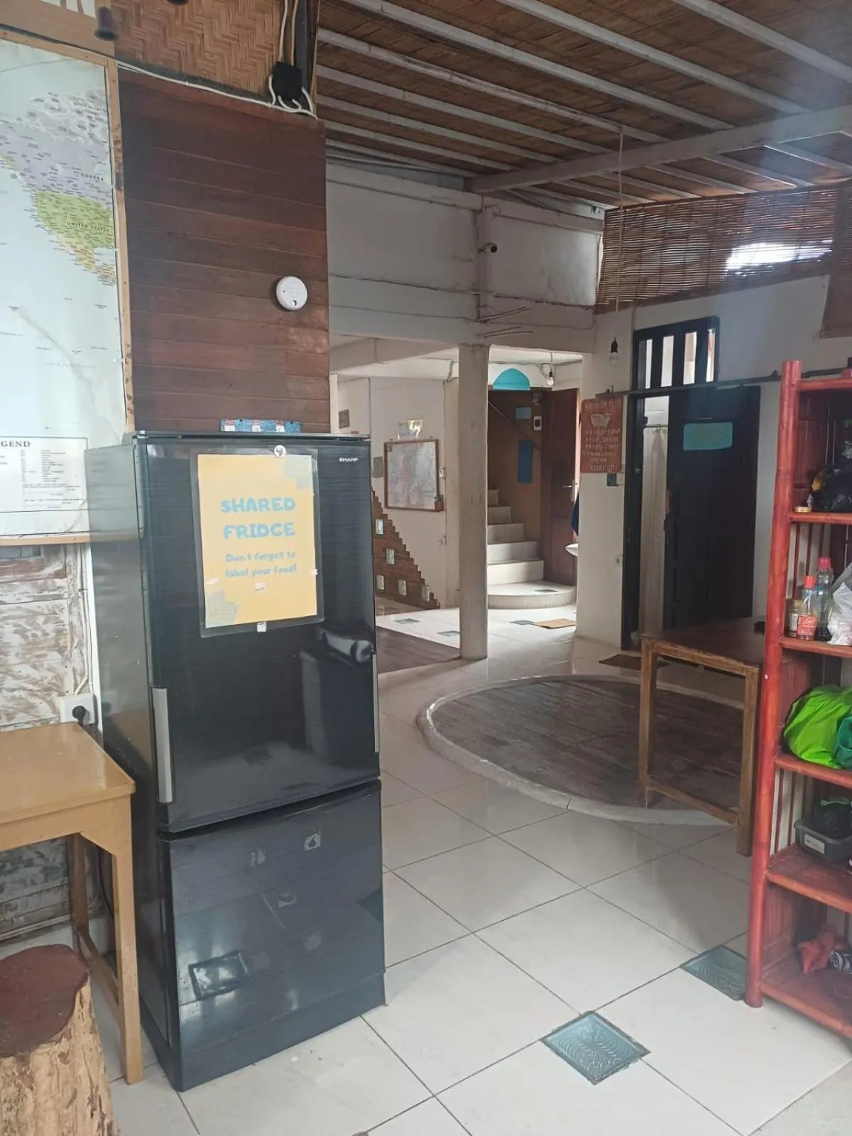 Kitchen or kitchenette in Seabreeze Hostel Bali