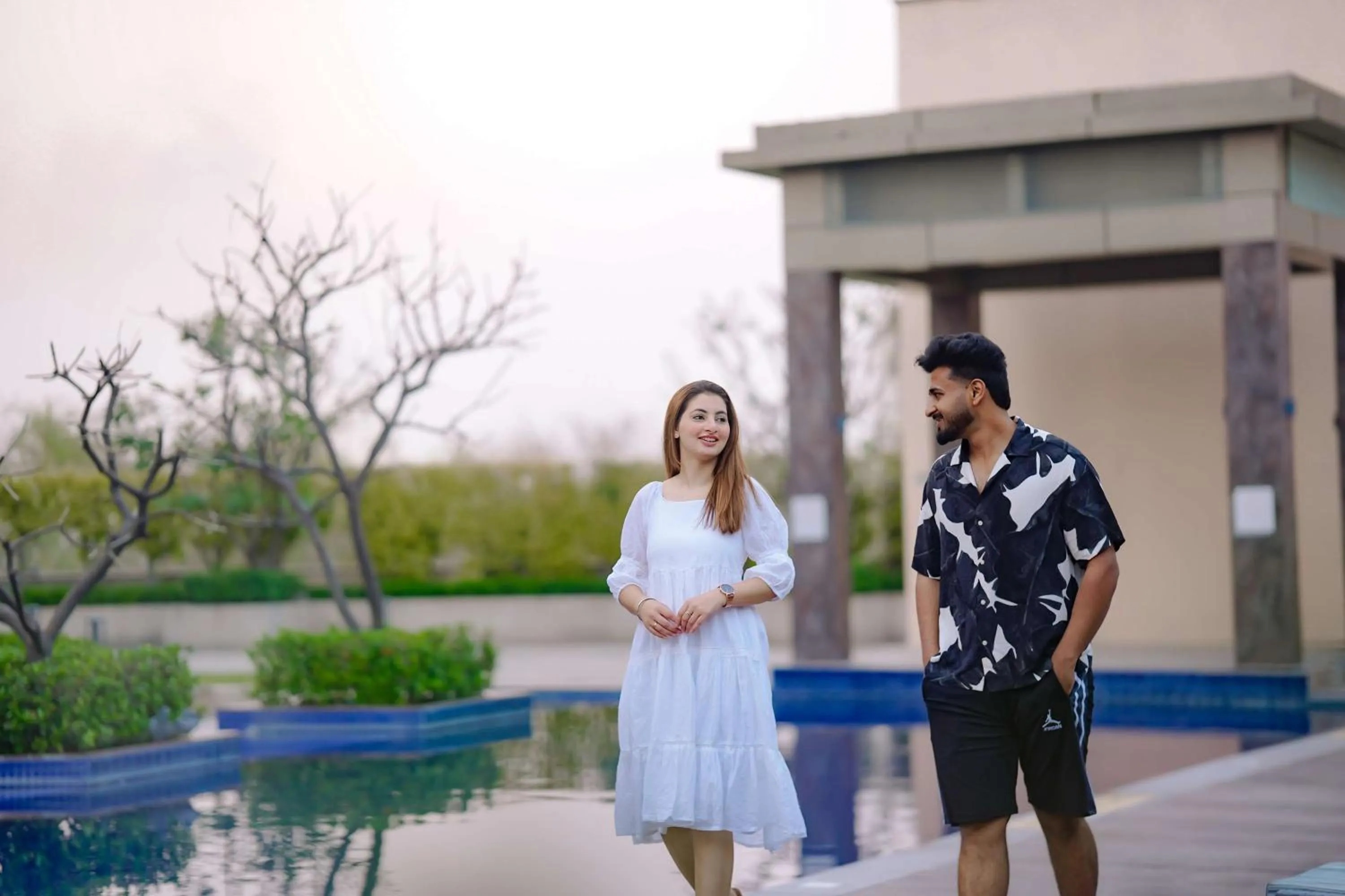 Pool view in Radisson Blu Hotel Amritsar