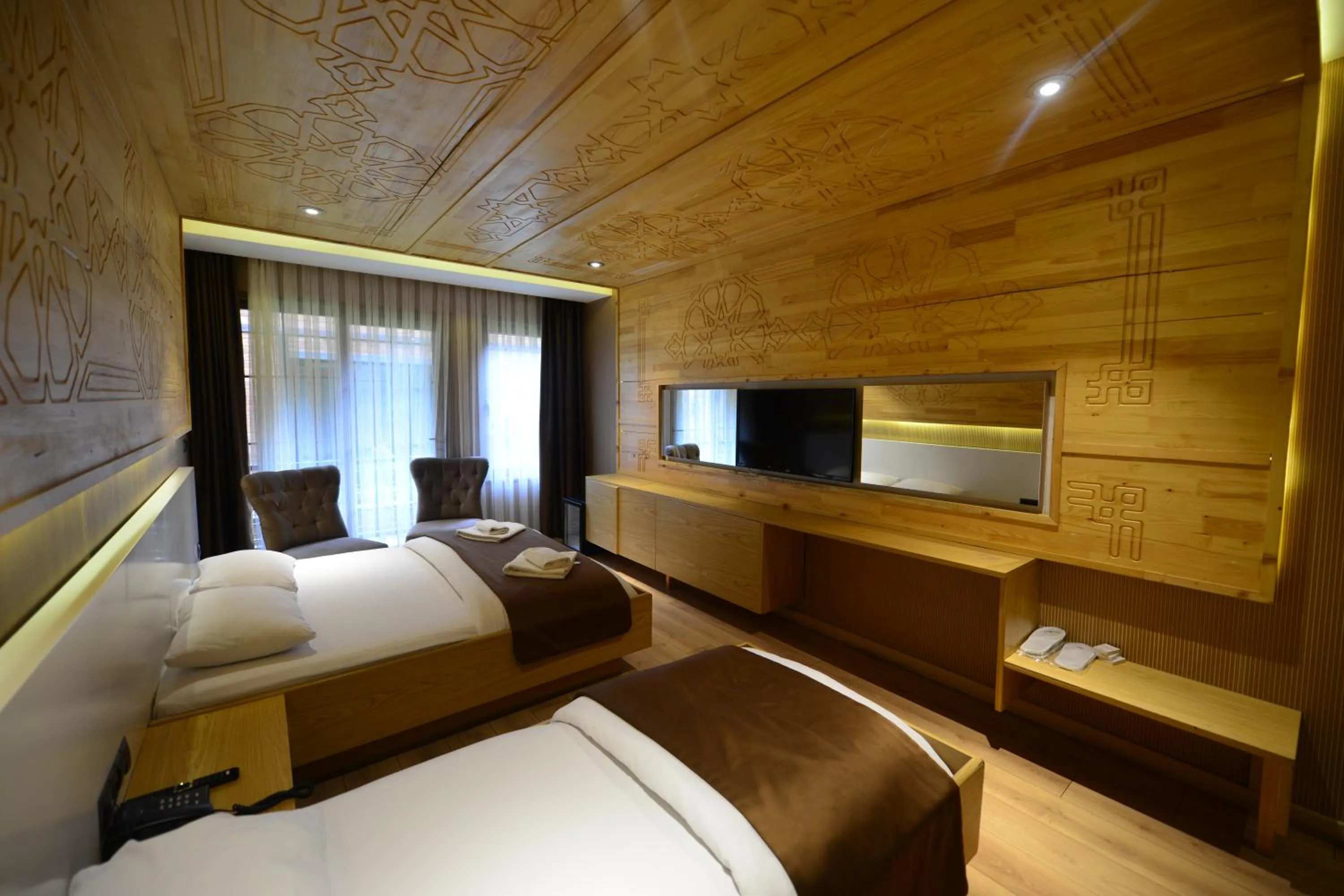 Bed in Inanlar Deluxe Hotel & Bungalow