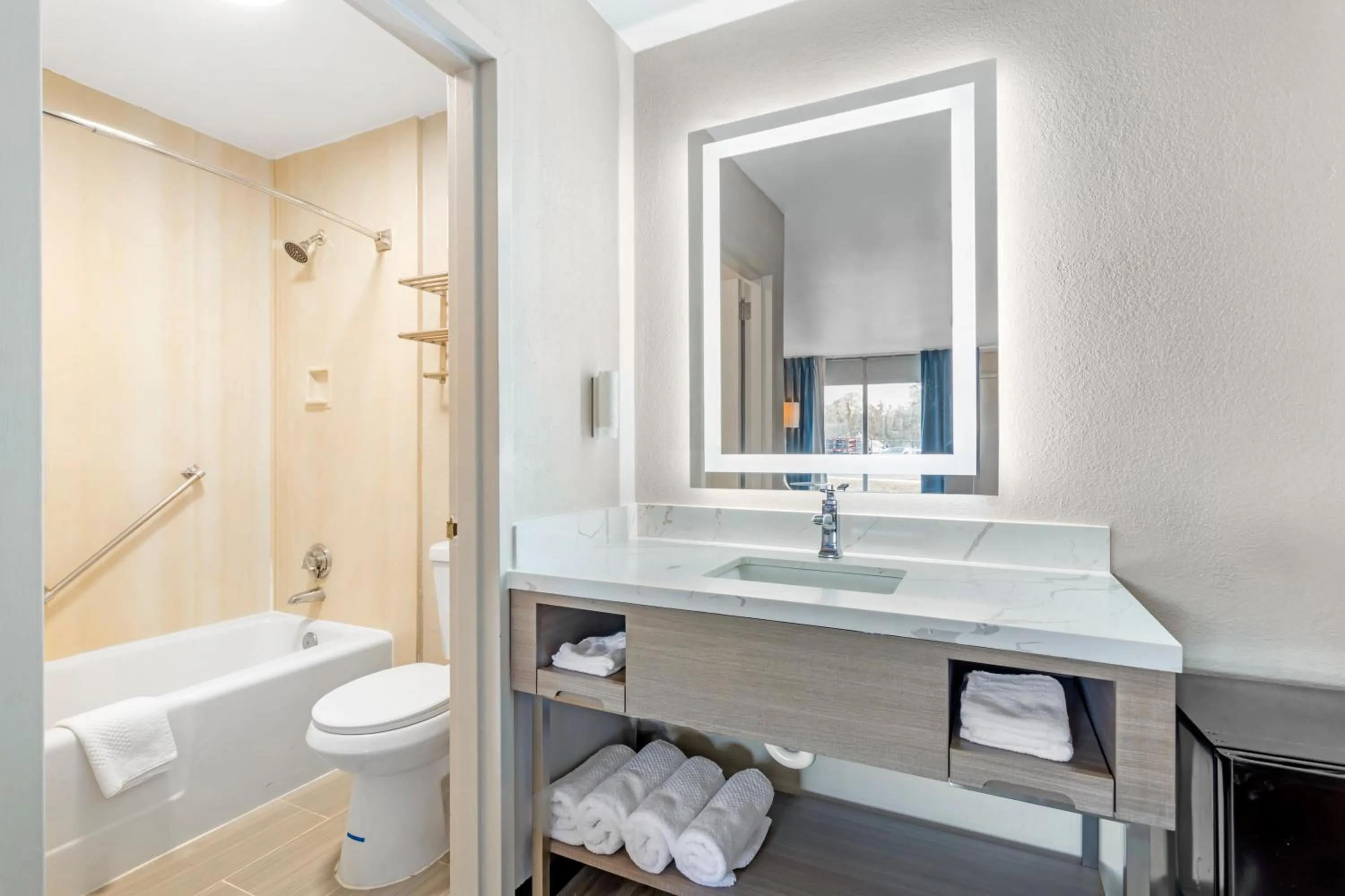 Bathroom in Rodeway Inn Orange Park - Jacksonville near Naval Air Station