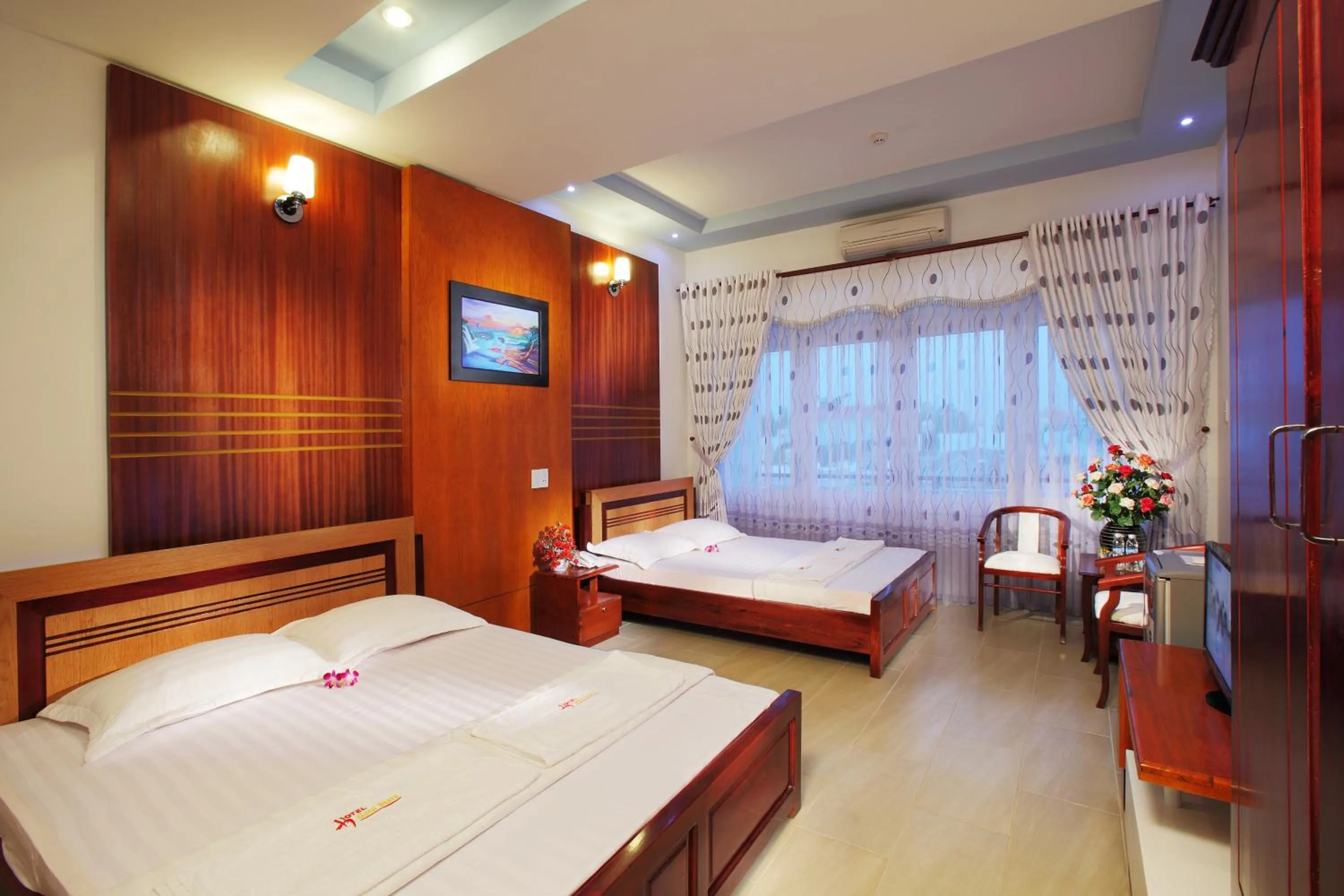 Bed in Gold Stars Hotel