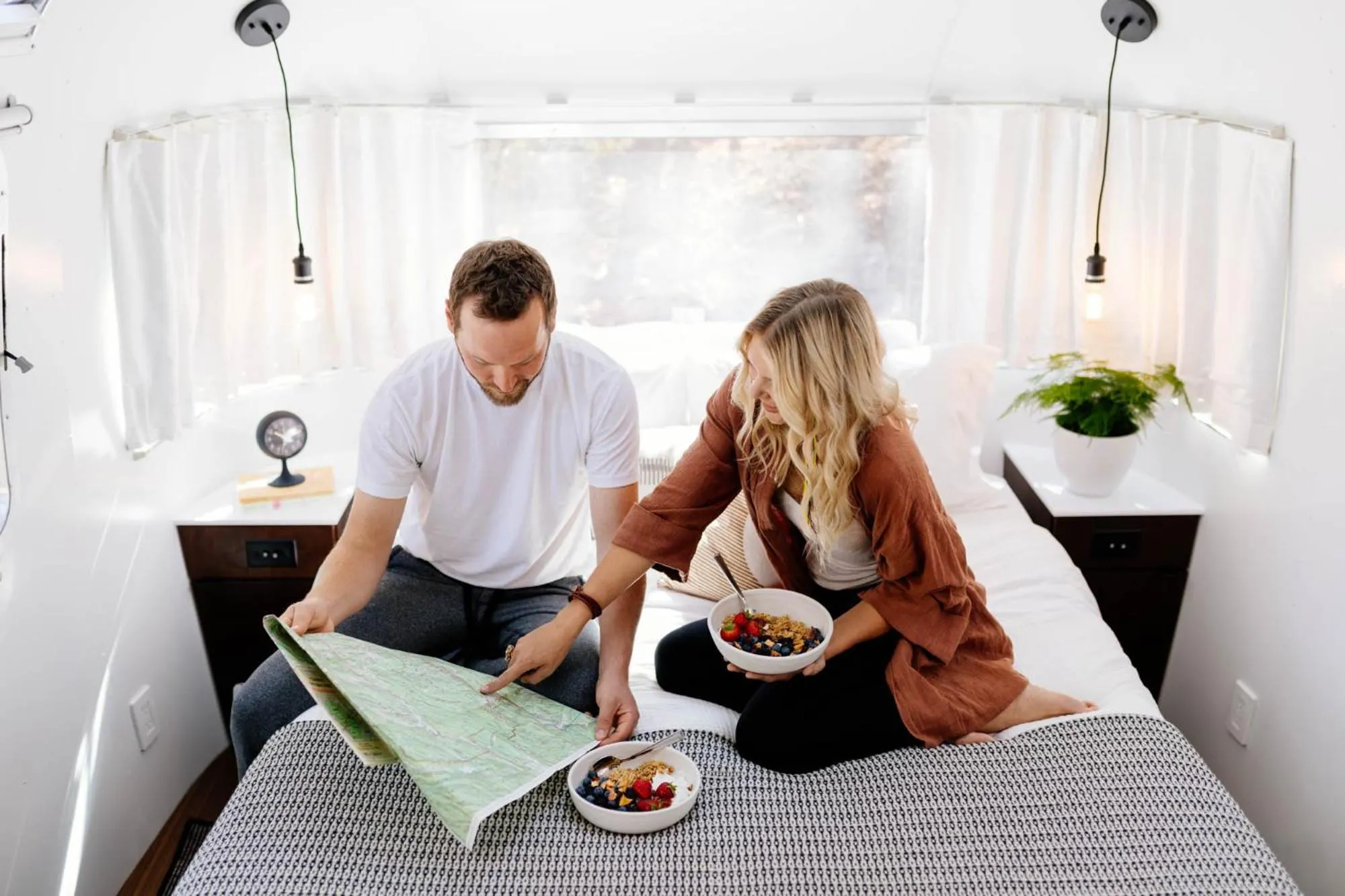 Bed in AutoCamp Yosemite