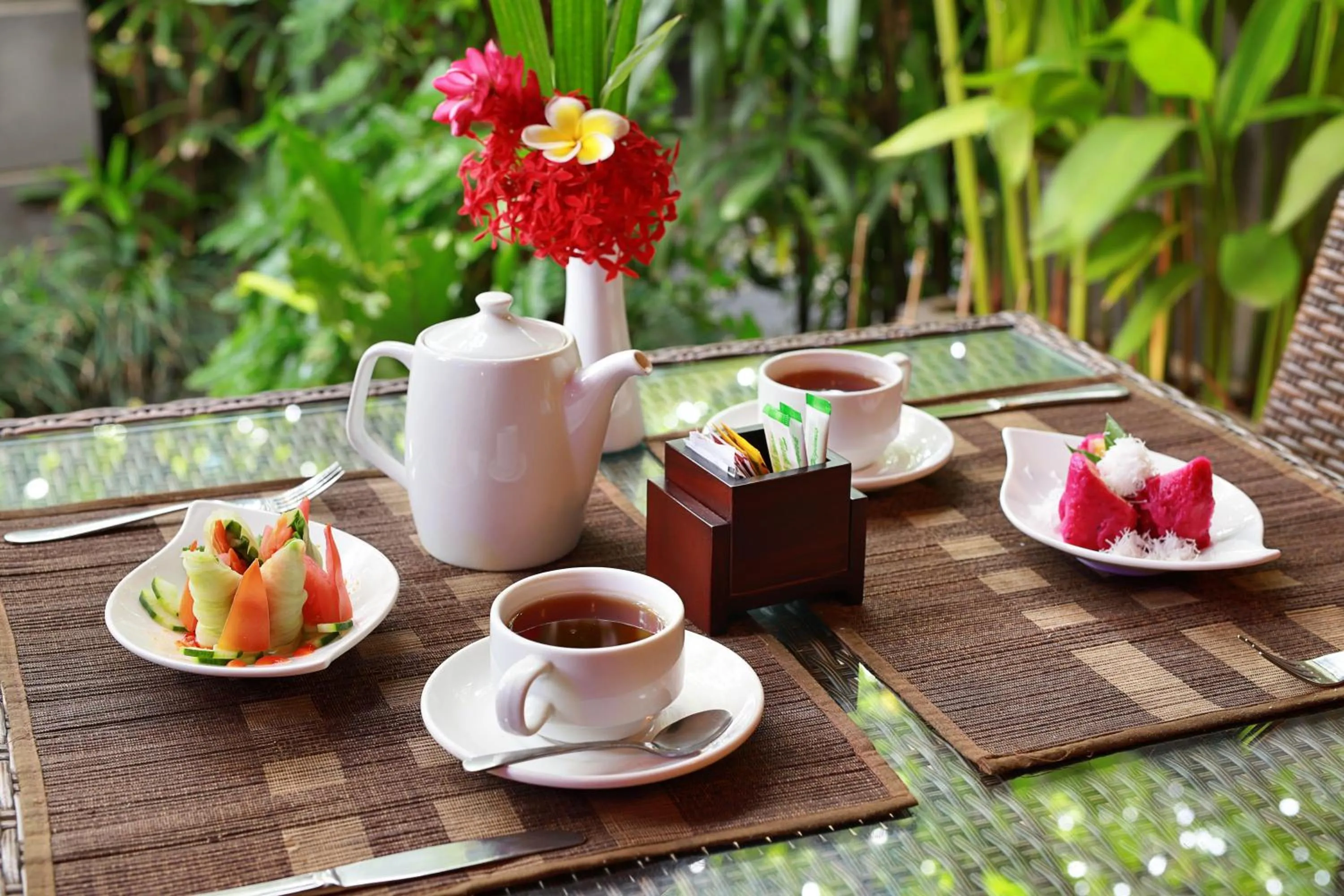 Food close-up in Nyuh Bali Villas