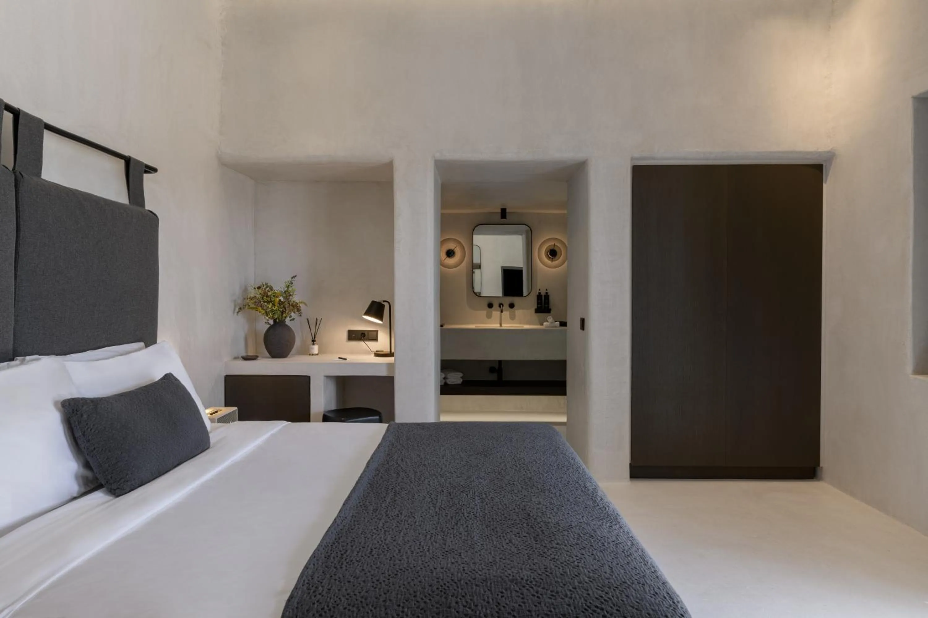 Bed in Rocabella Mykonos Hotel