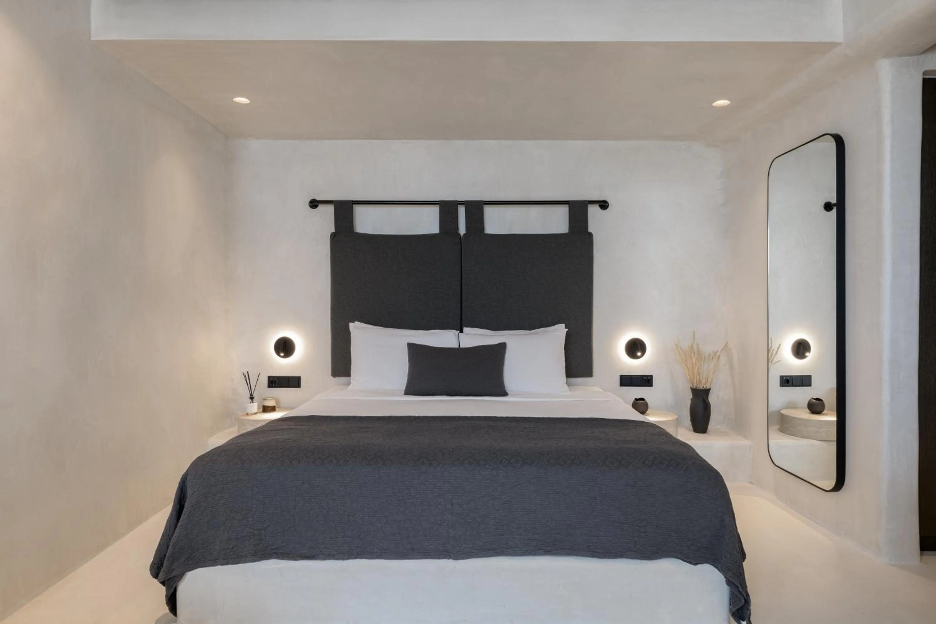 Bed in Rocabella Mykonos Hotel