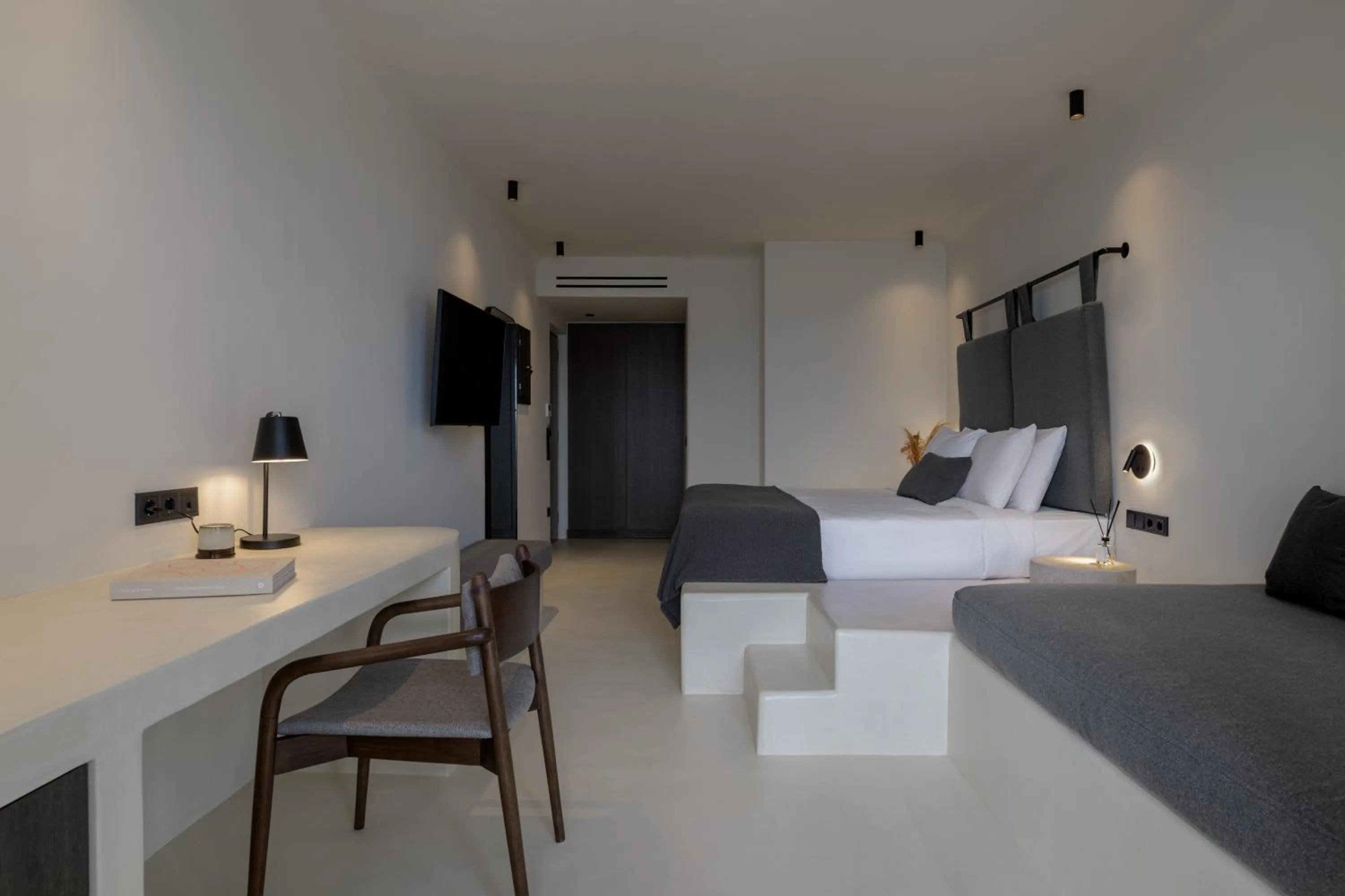 Bed in Rocabella Mykonos Hotel