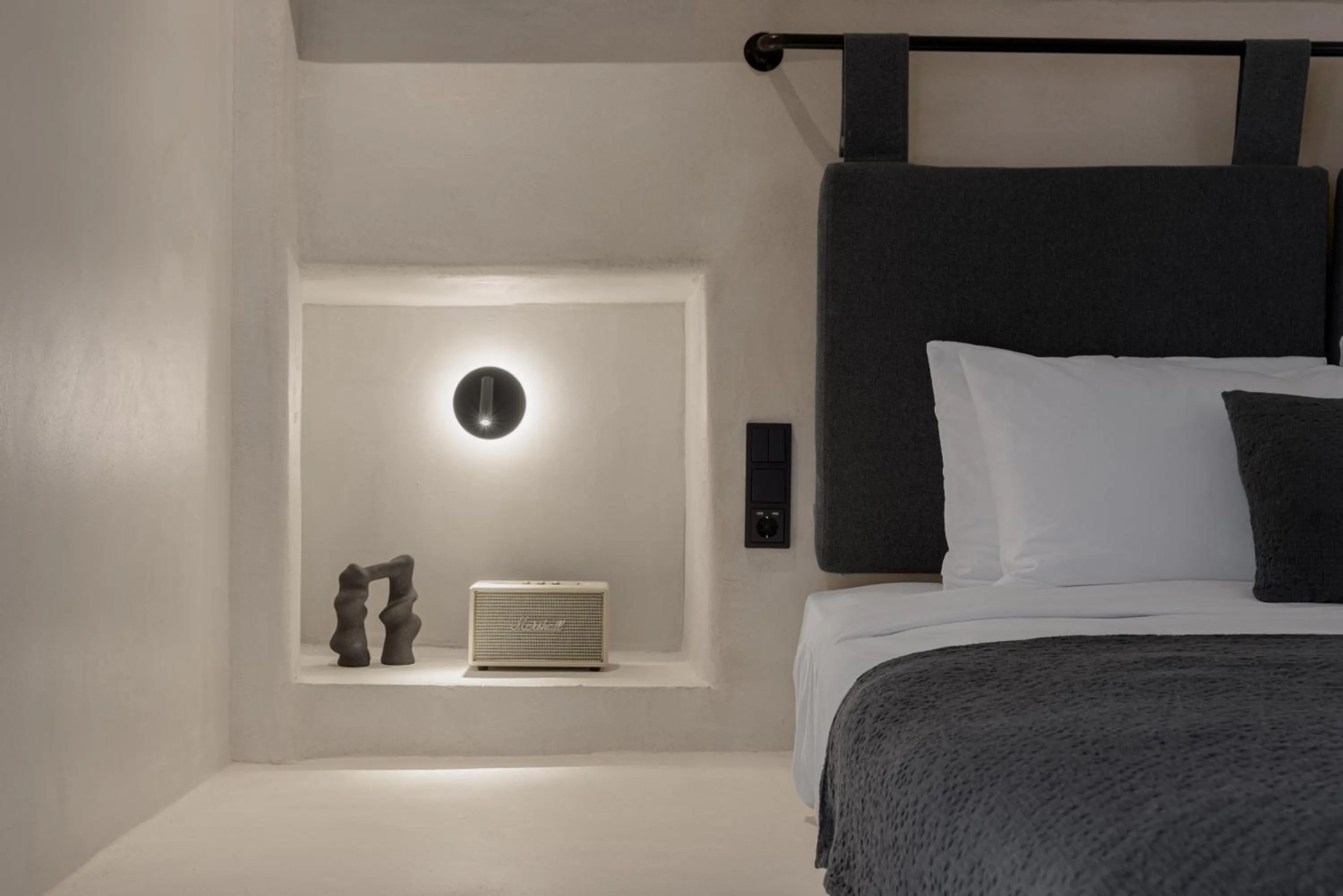 Bed in Rocabella Mykonos Hotel