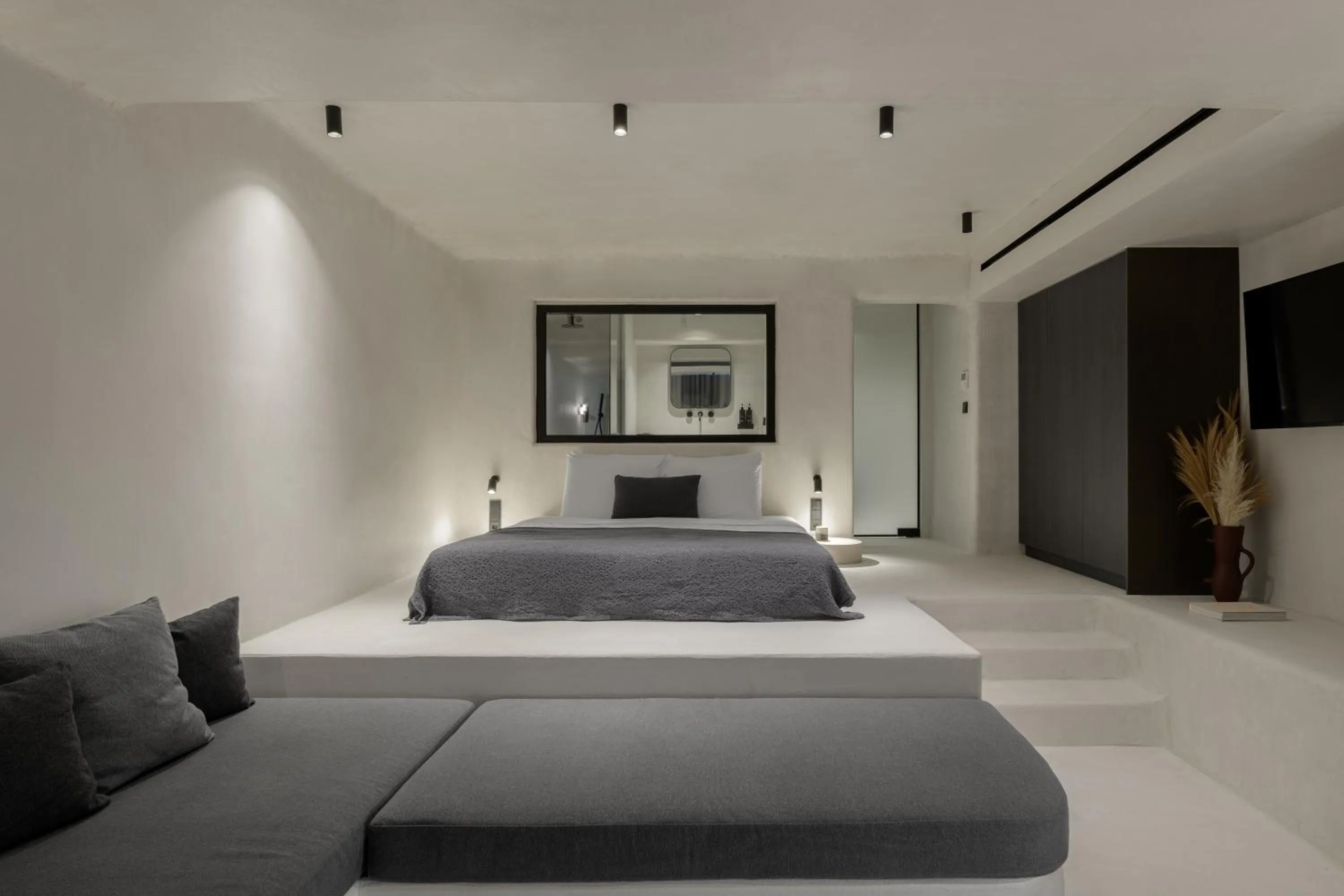 Bed in Rocabella Mykonos Hotel