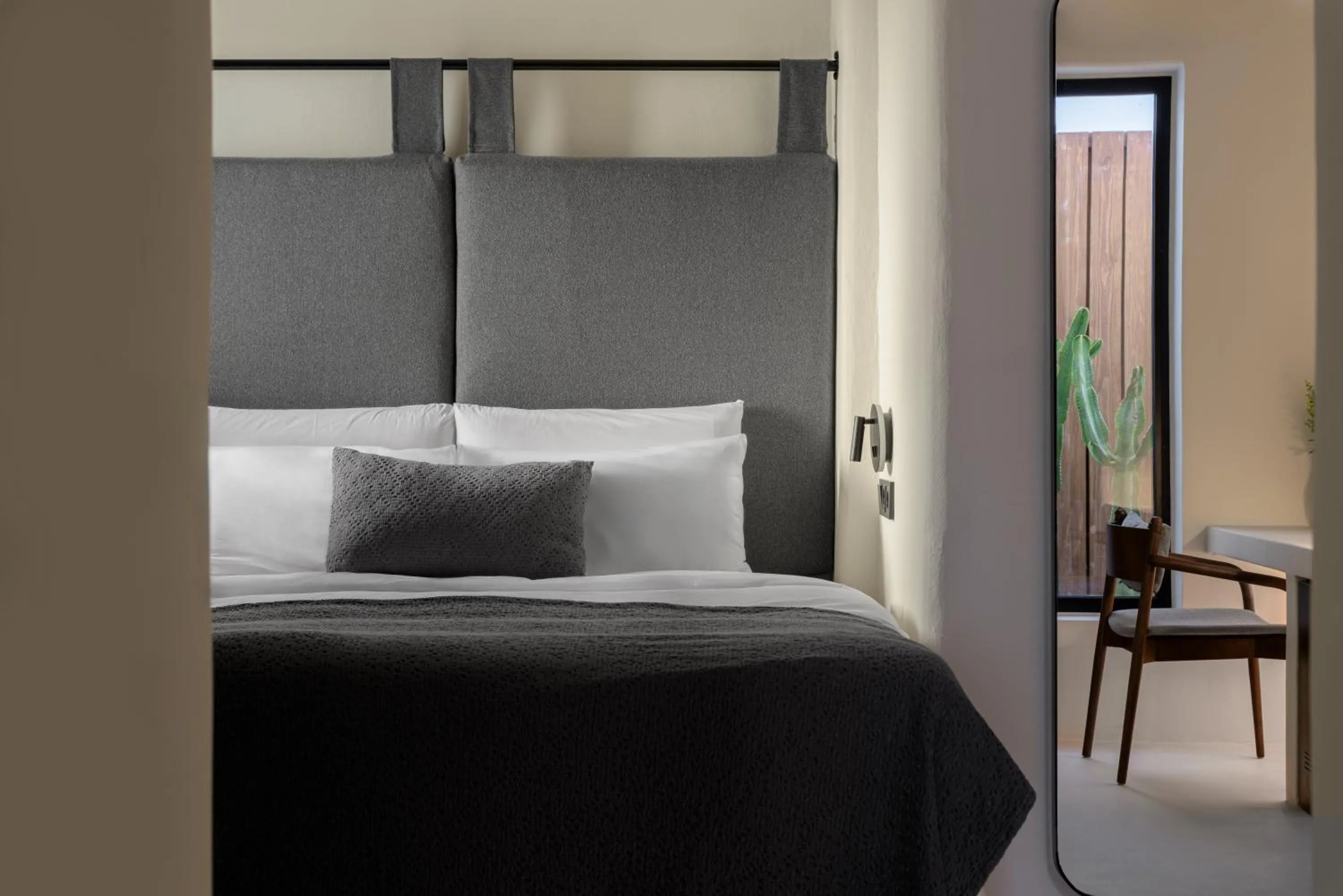 Bed in Rocabella Mykonos Hotel