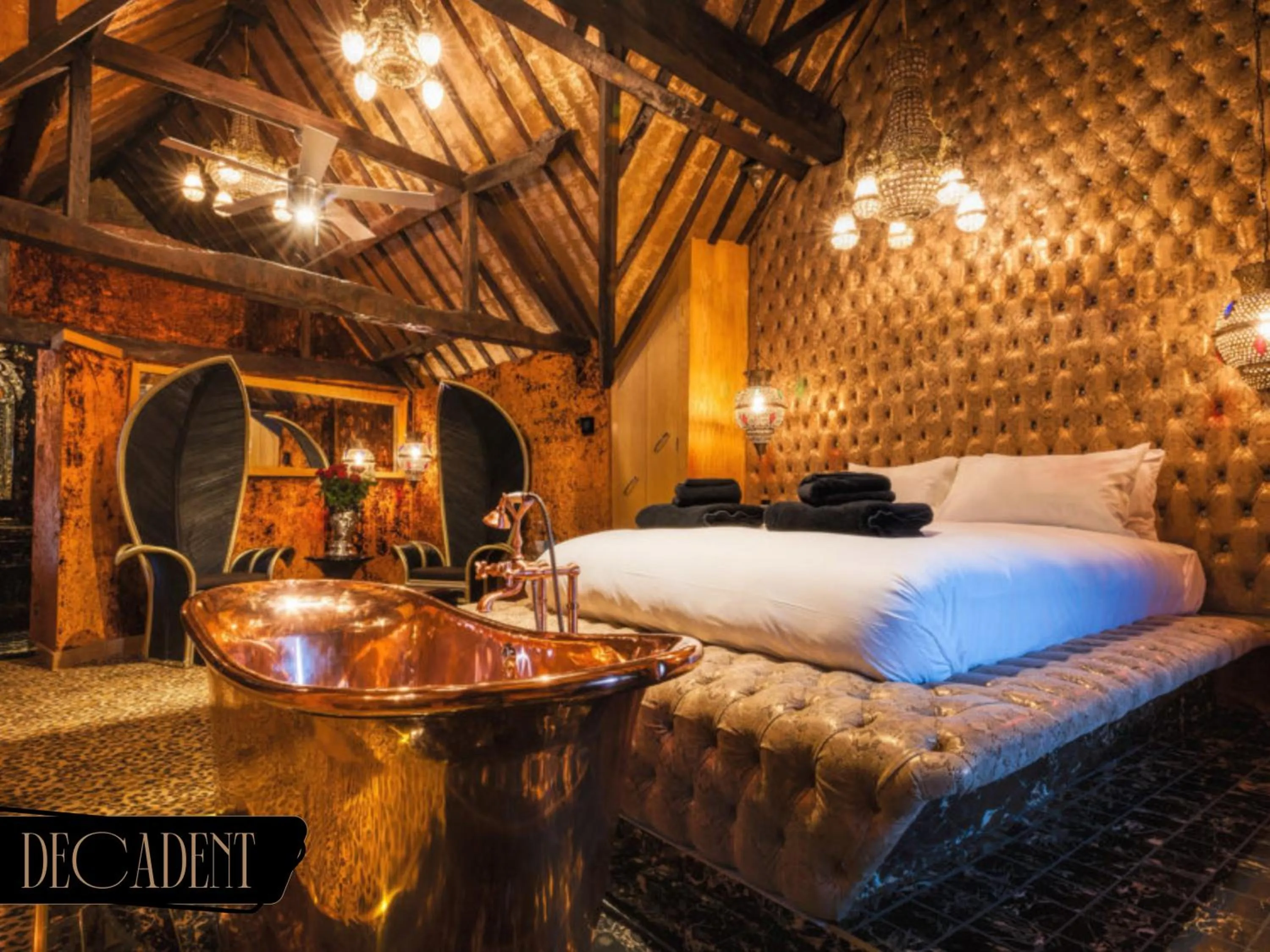 Bedroom, Bed in Crazy Bear Stadhampton