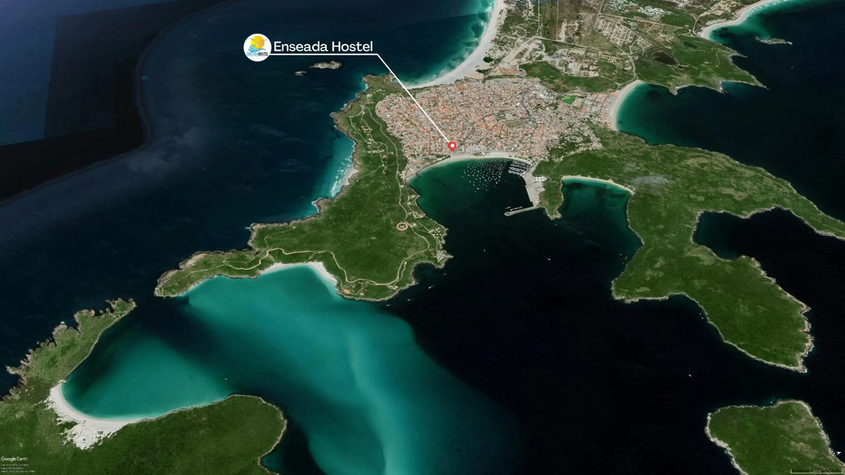 Location in Enseada Hostel