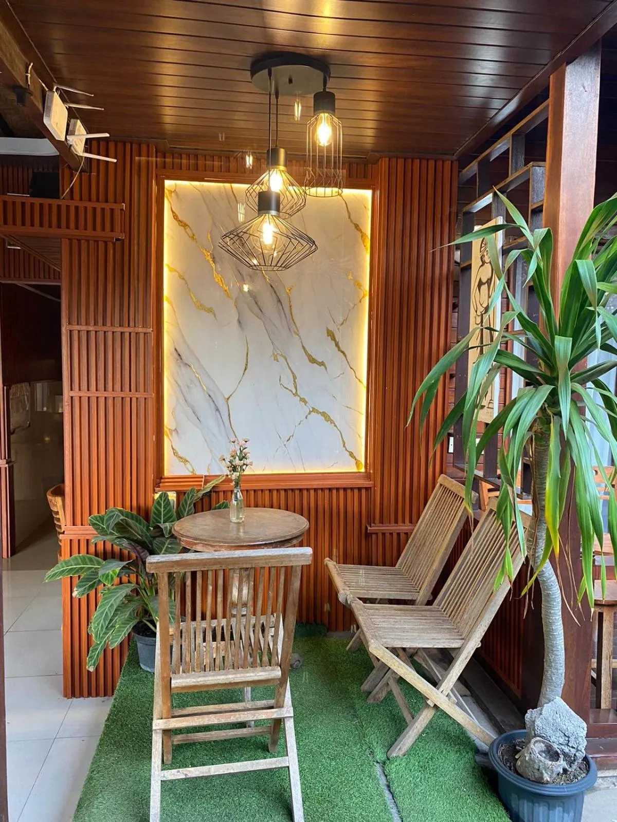 Seating area in Wait Garden Cottage