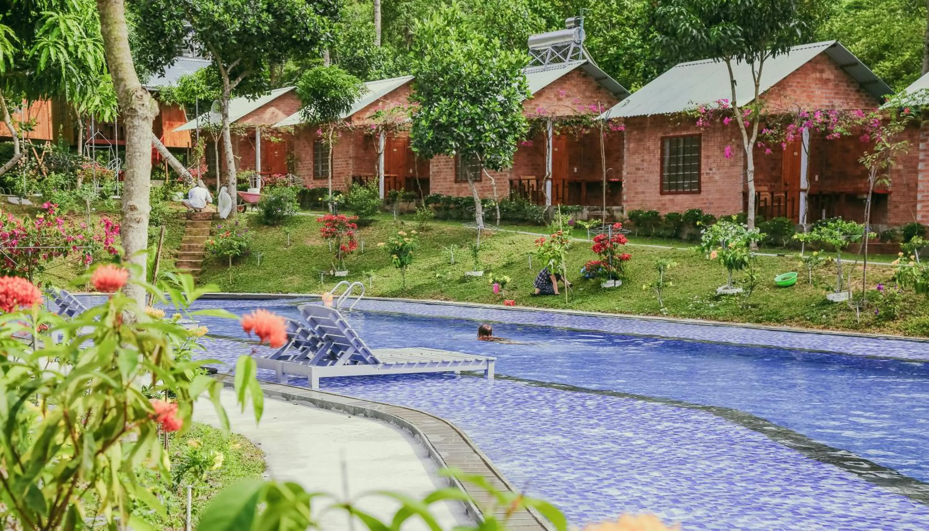 Garden in Phu Quoc Valley Sen Bungalow