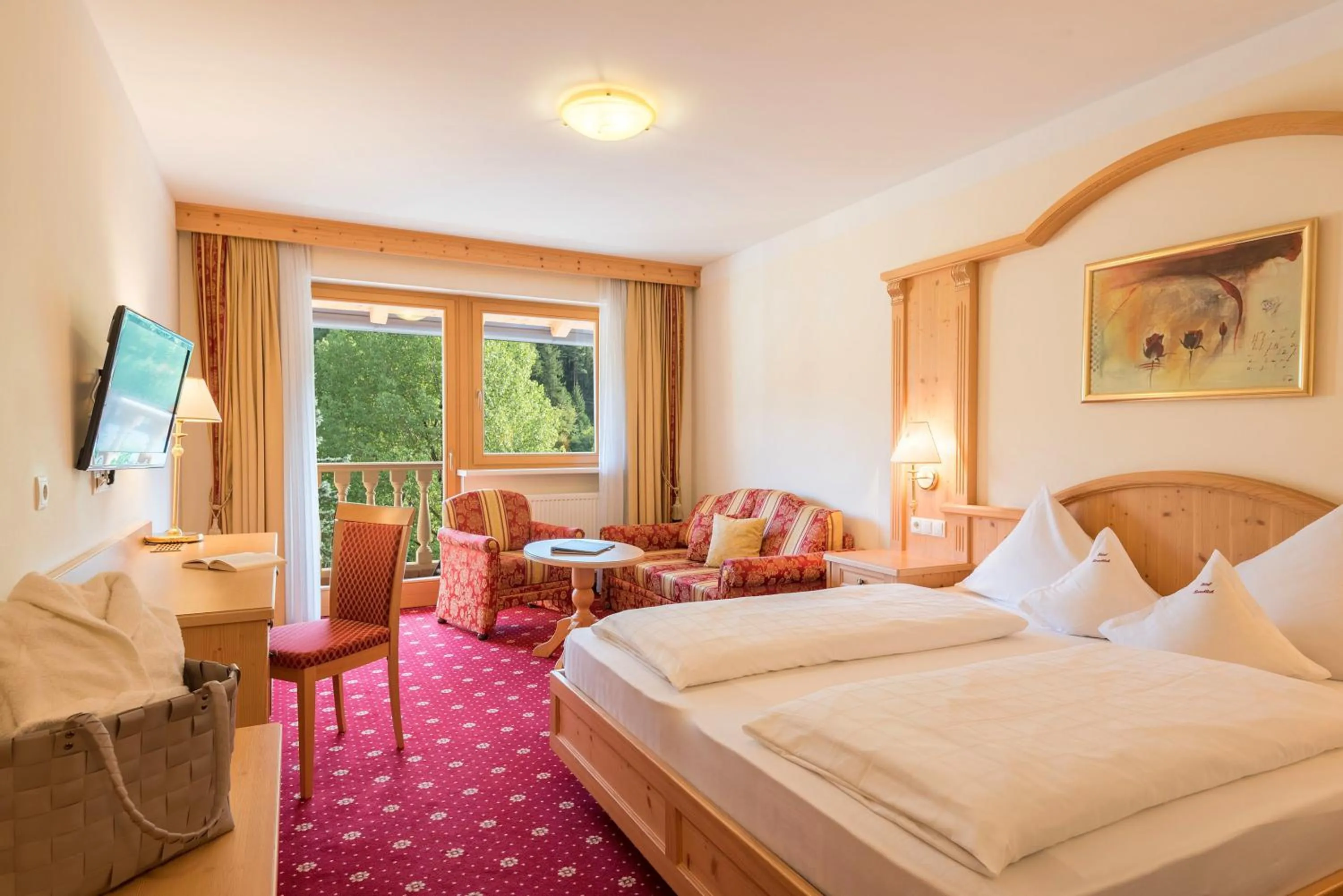 Bed in Hotel Kronblick