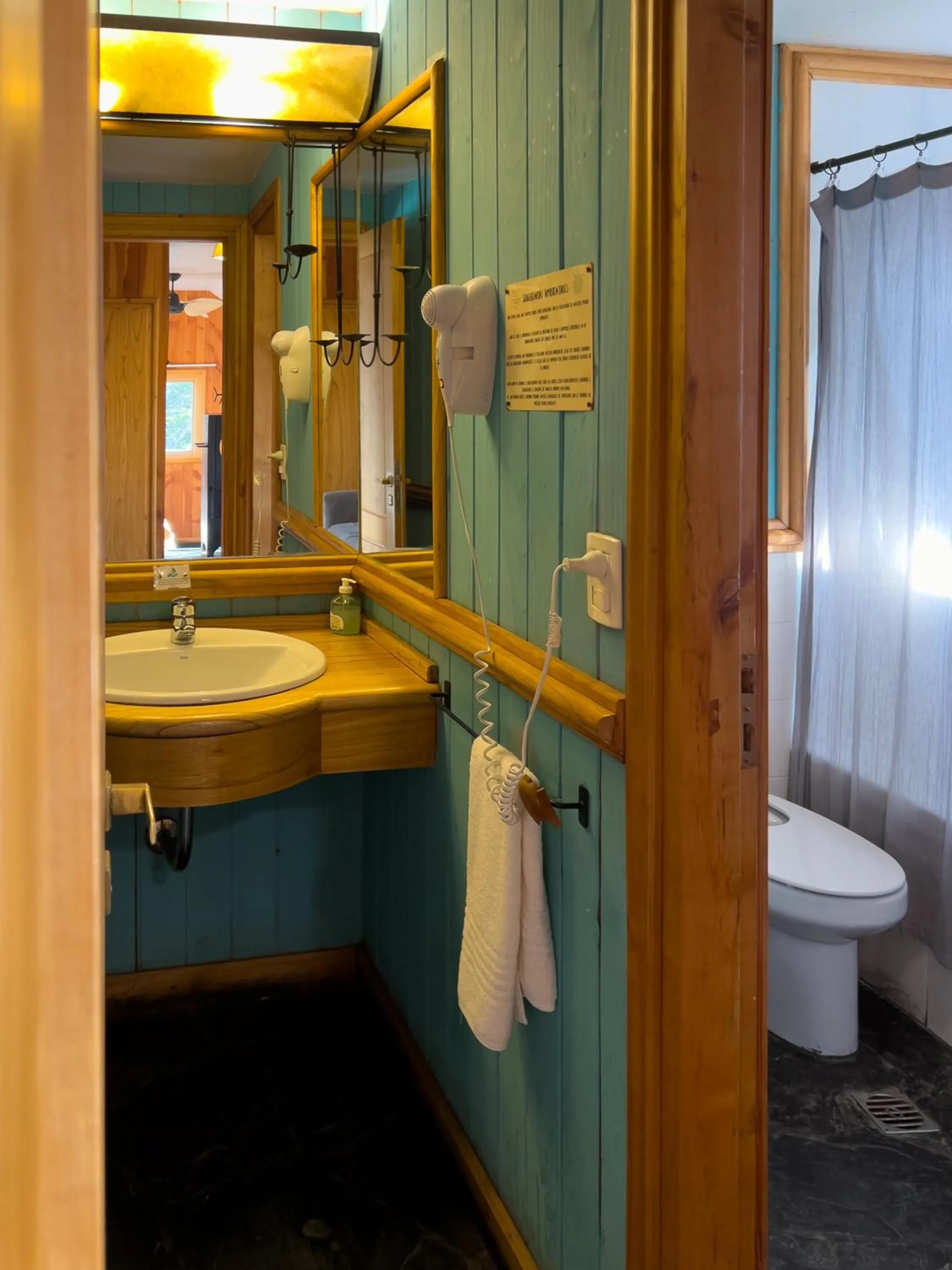 Toilet in Arrayan Lake View Mountain Lodge & Casa De Te Arrayan