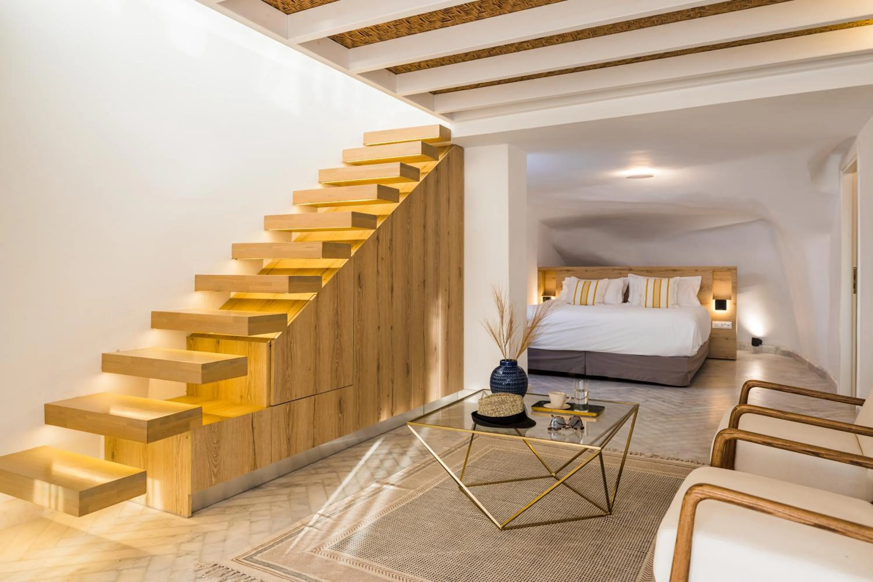 Bed in Rocabella Santorini Hotel & Spa