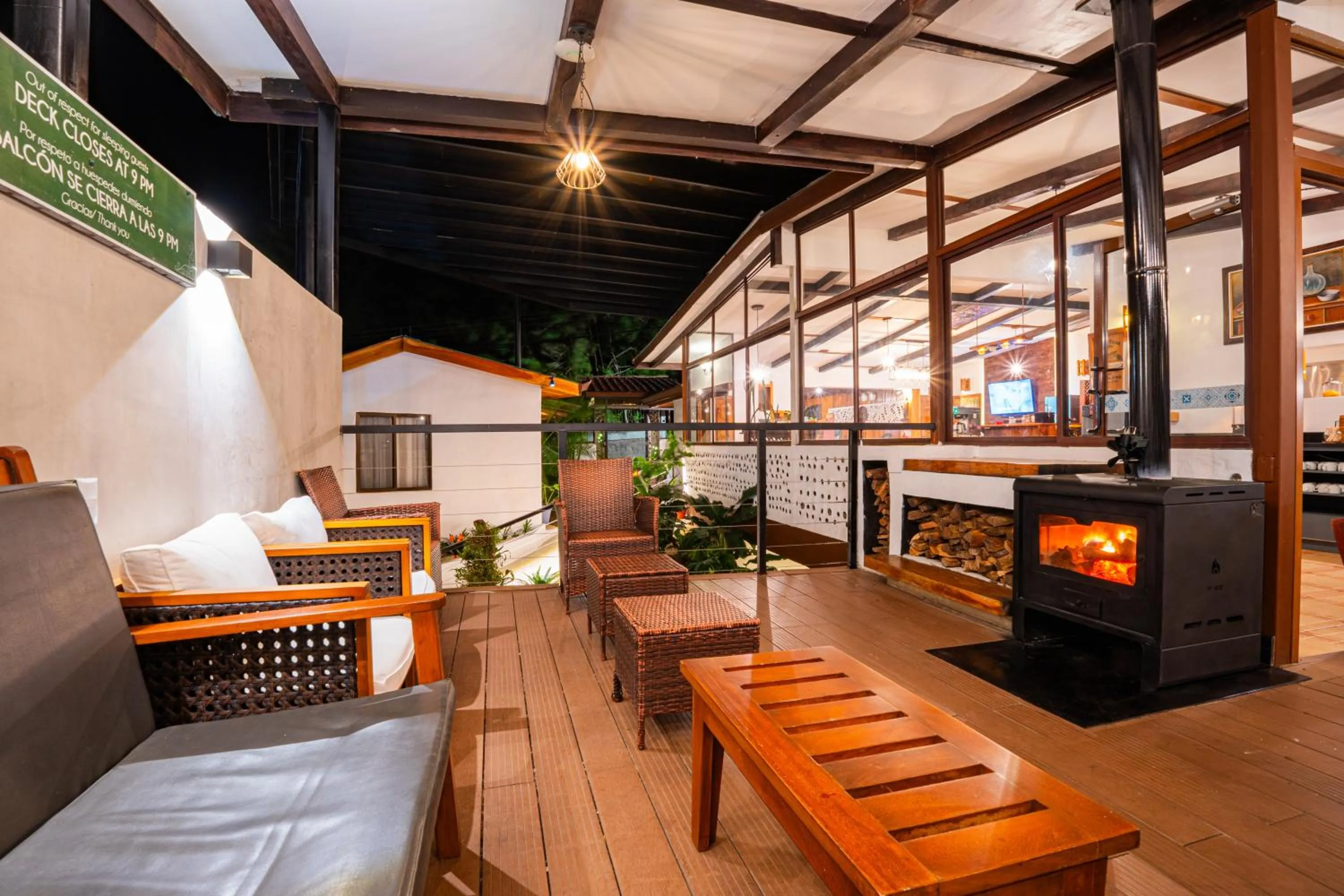 Seating area in Camino Verde B&B Monteverde Costa Rica