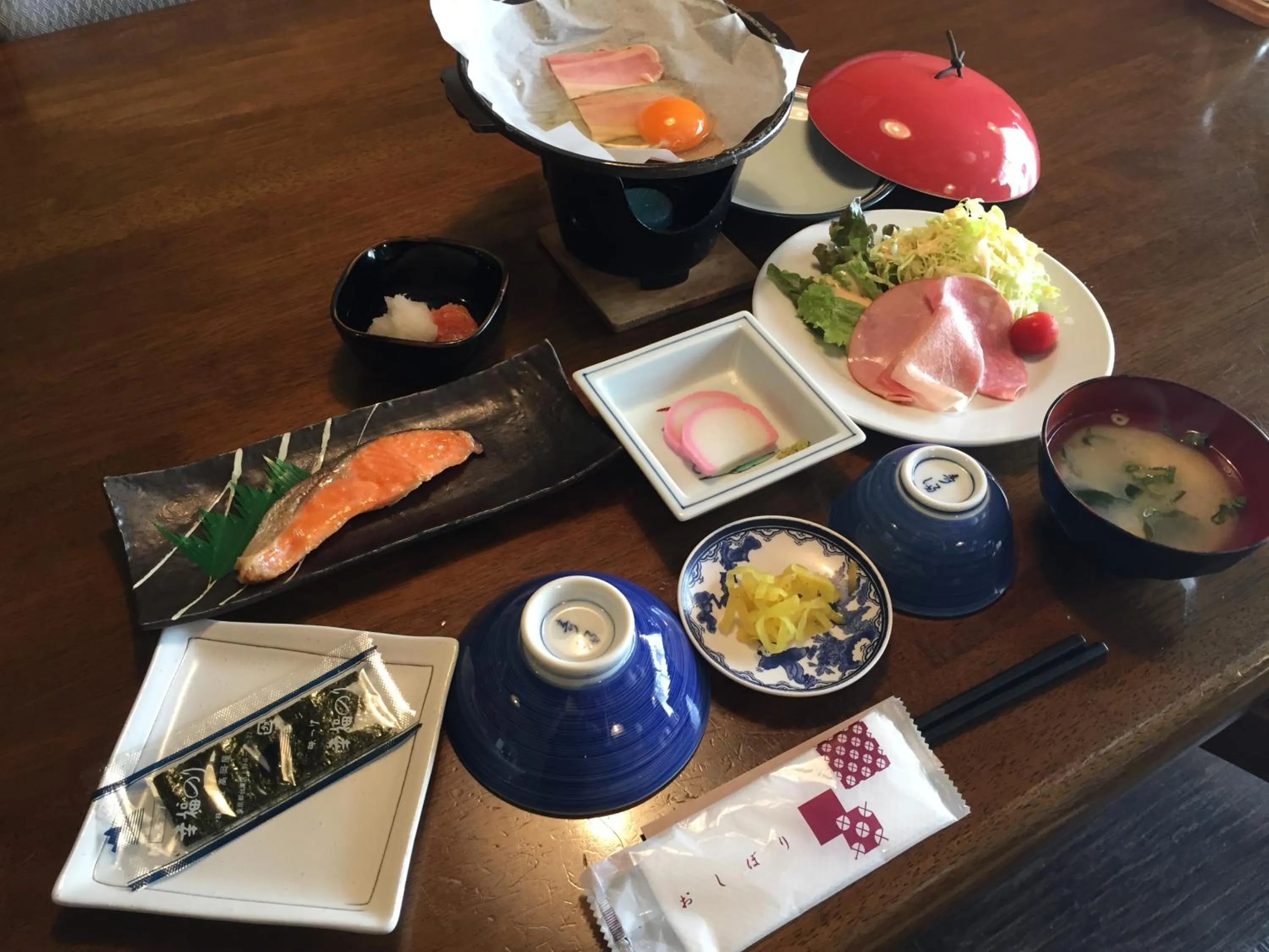 Asian breakfast in Tokiwa Ryokan