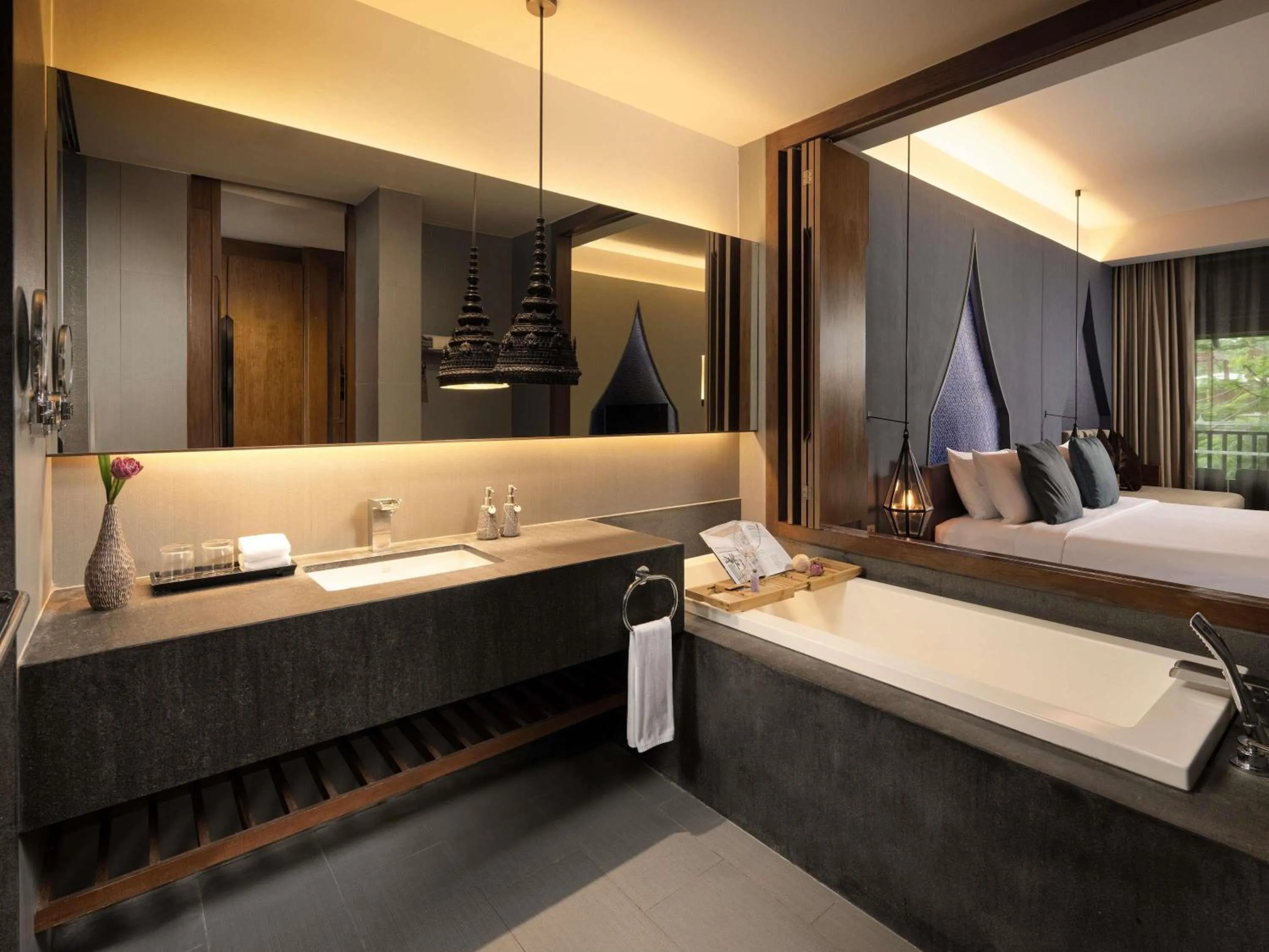 Bathroom, Bed in Avista Hideaway Phuket Patong - MGallery