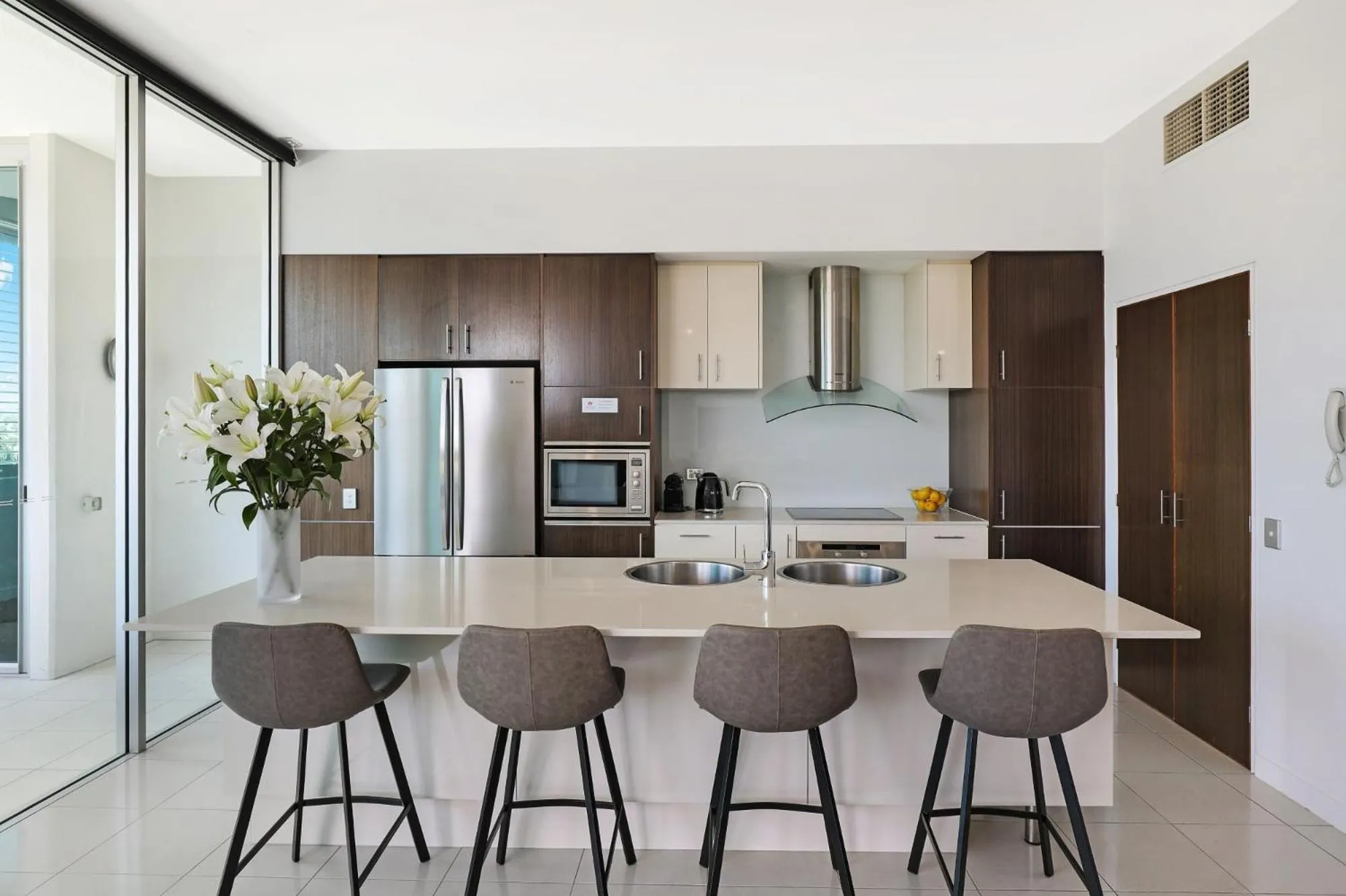 Kitchen or kitchenette in Element on Coolum Beachfront Sunshine Coast