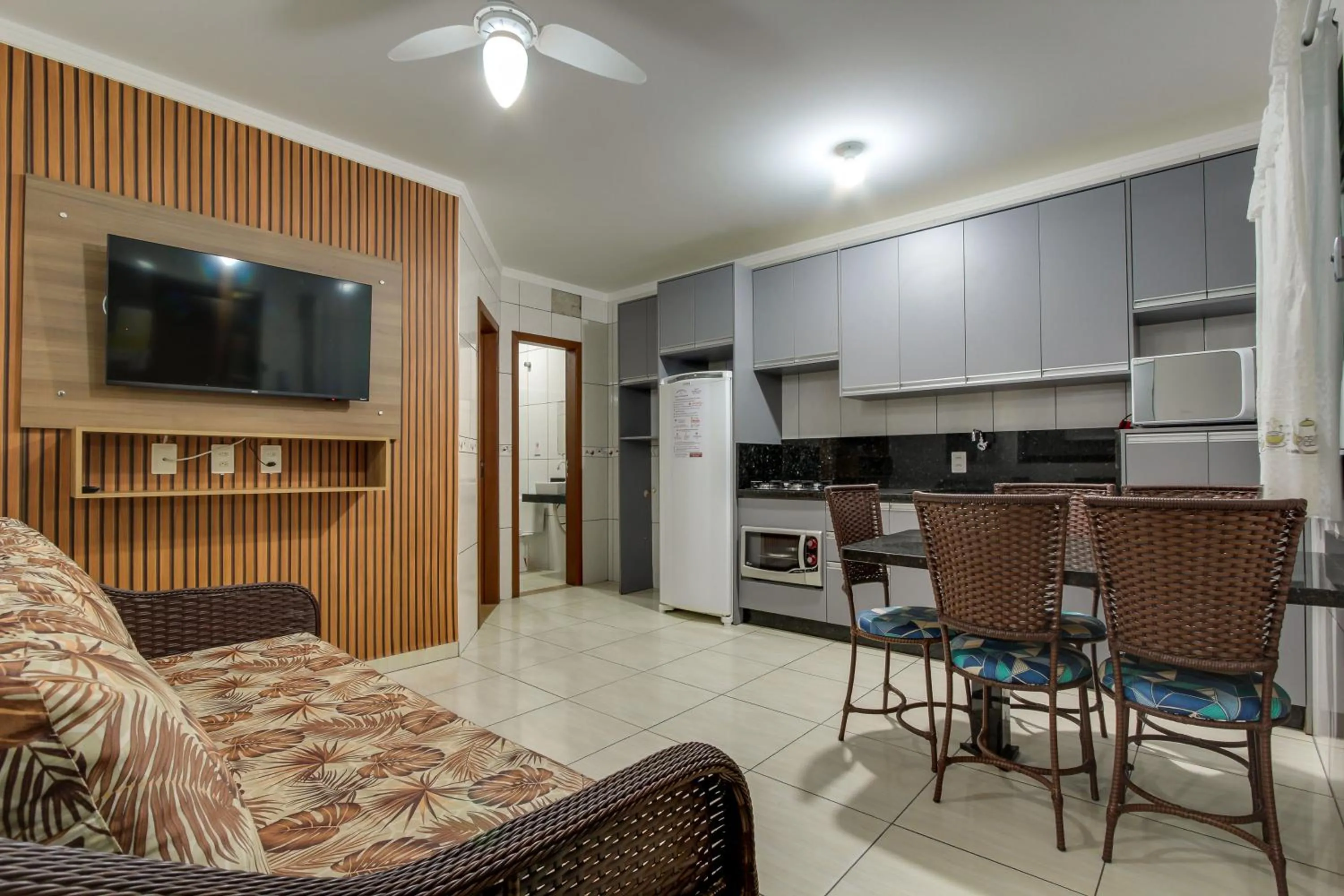 Kitchen or kitchenette in Flat Gean Guilherme - Canasvieiras