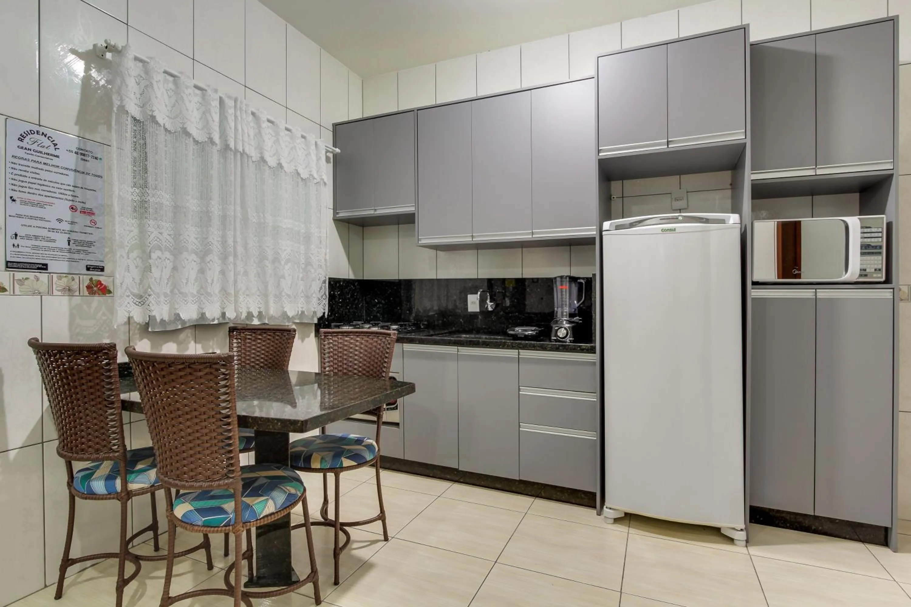 Kitchen or kitchenette in Flat Gean Guilherme - Canasvieiras