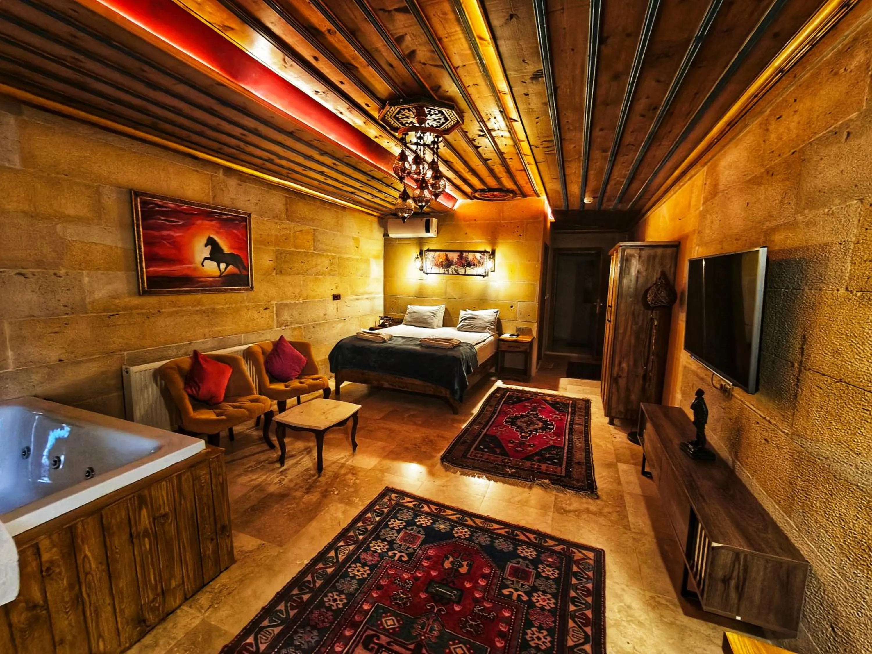 Bed in Cappadocia Elite Stone House