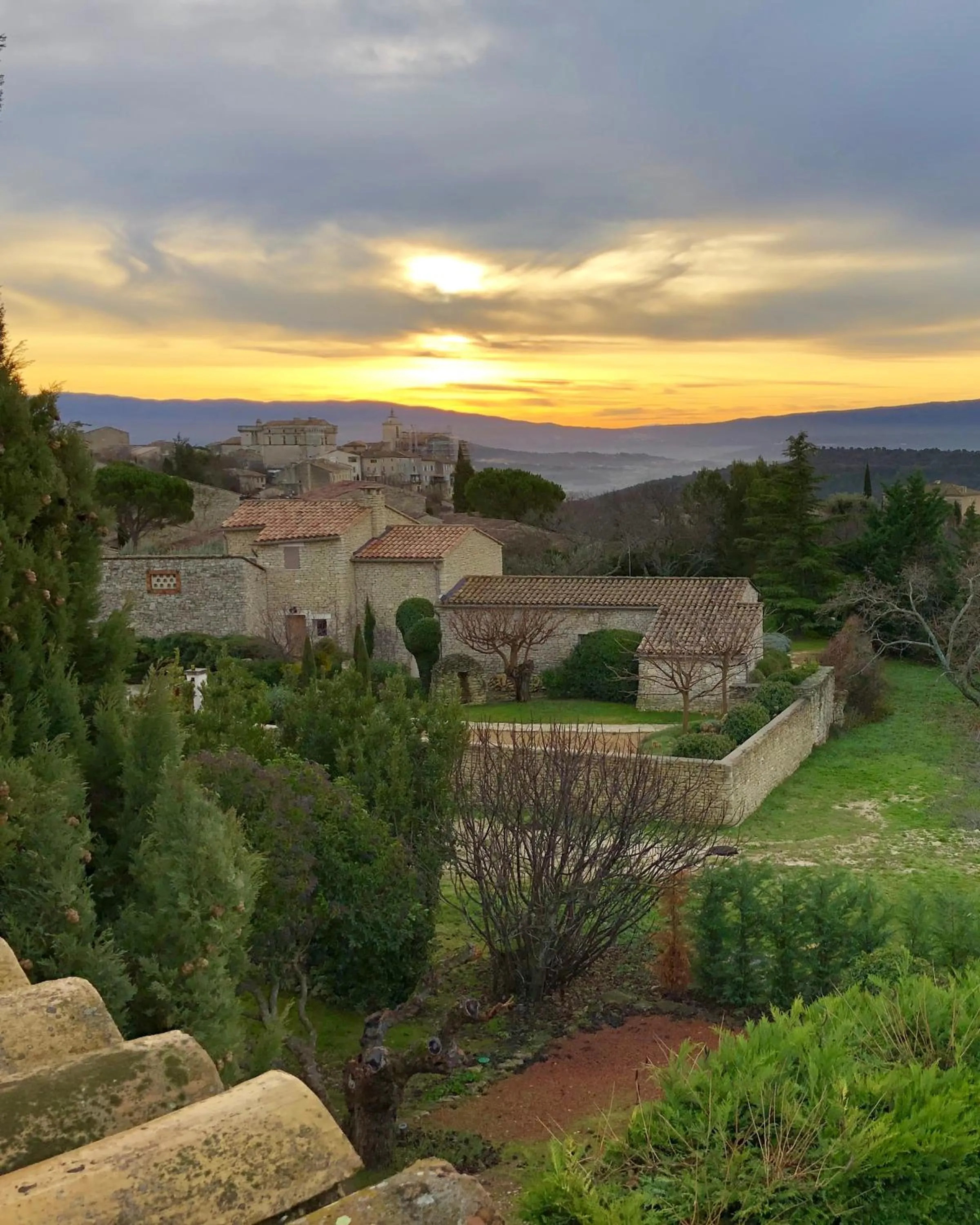 Sunset in Domaine de l'Enclos