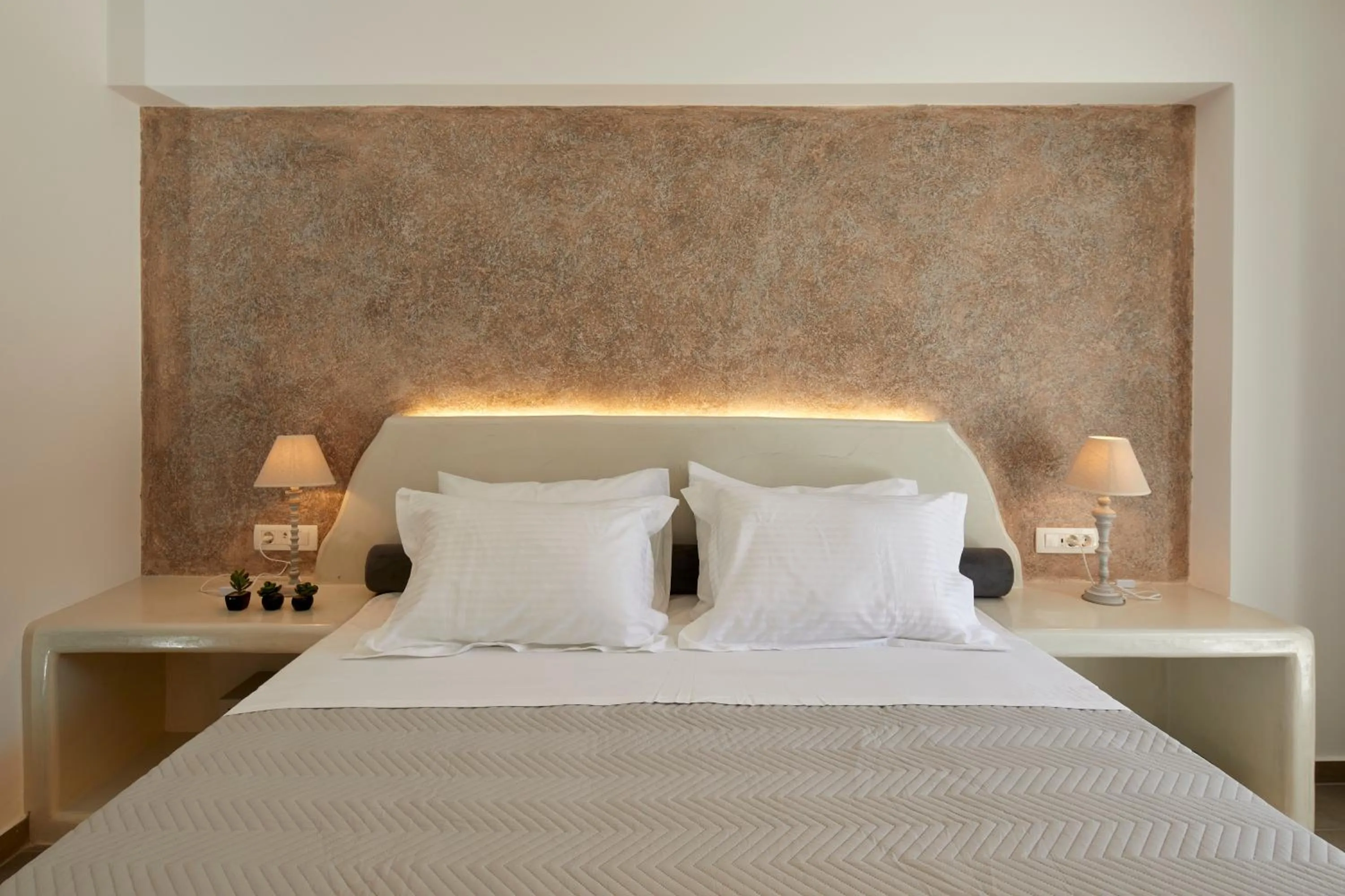 Bed in Blue Sea Hotel