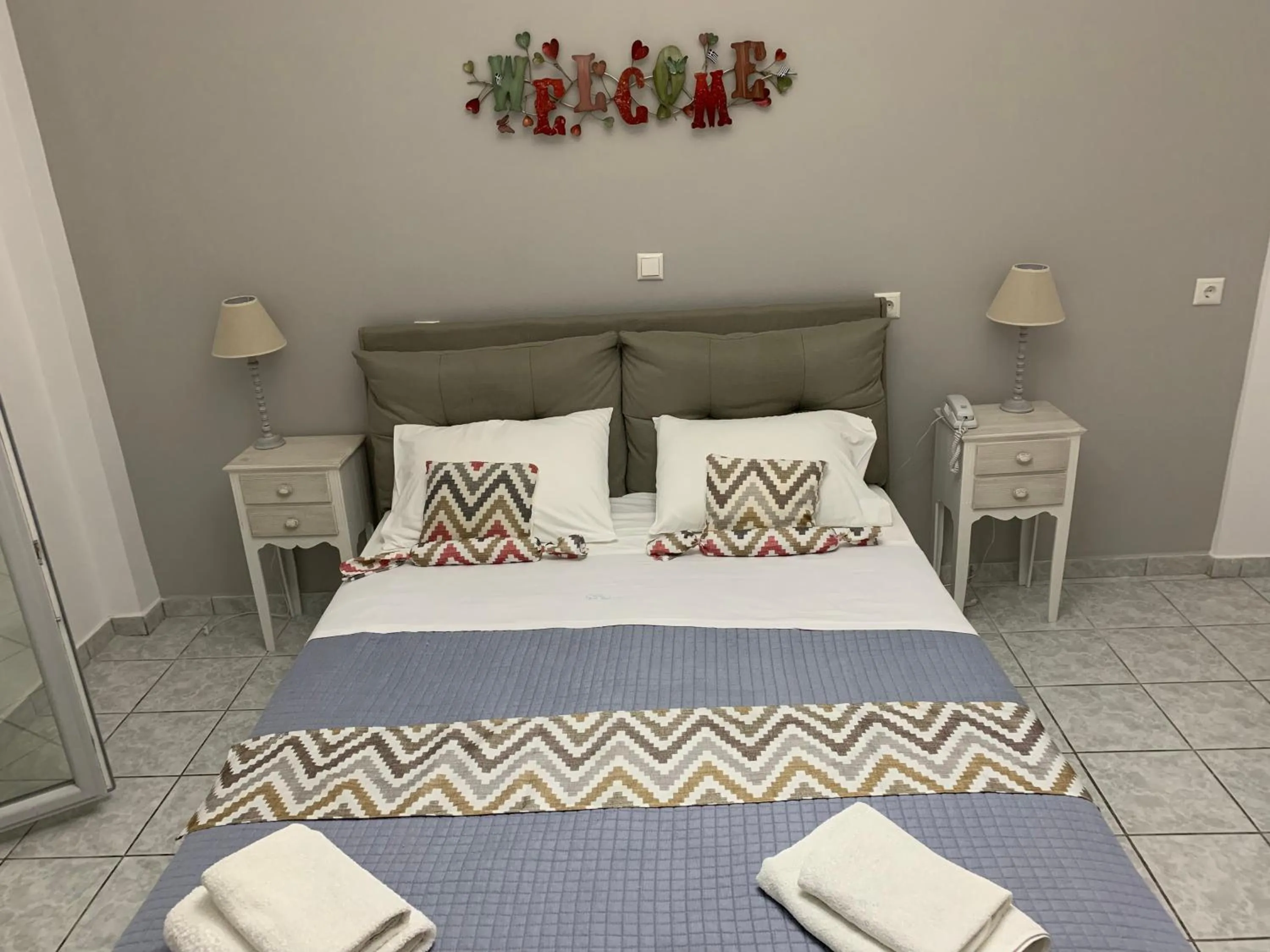 Bed in Blue Sea Hotel