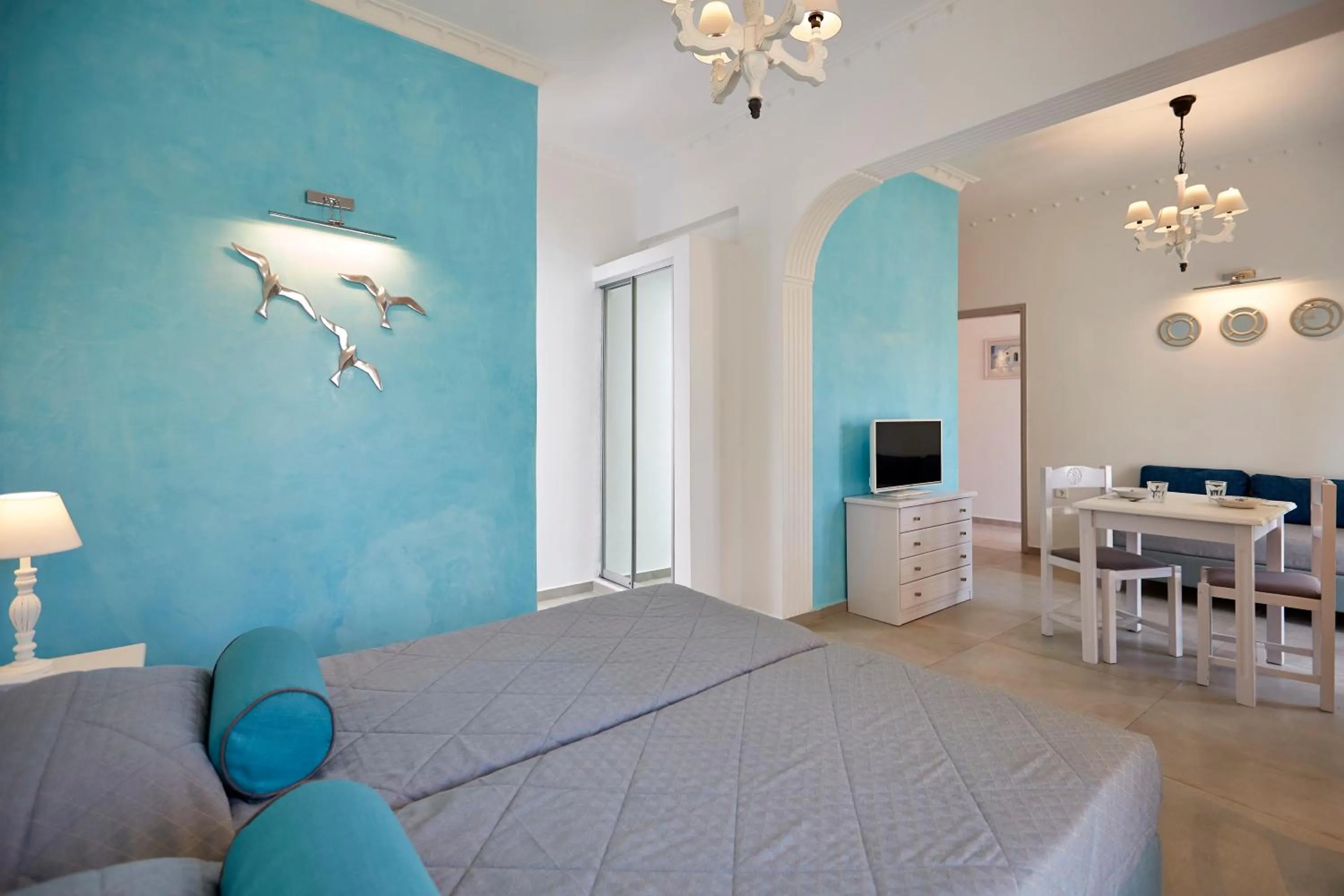 Bed in Blue Sea Hotel