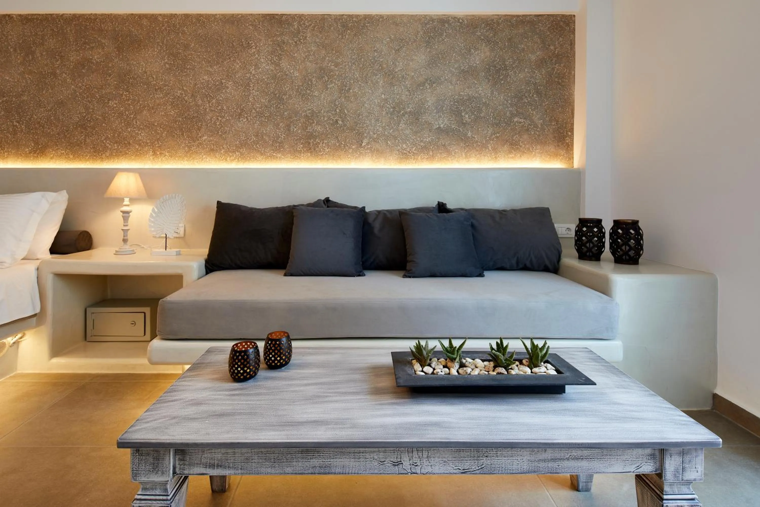 Seating area in Blue Sea Hotel