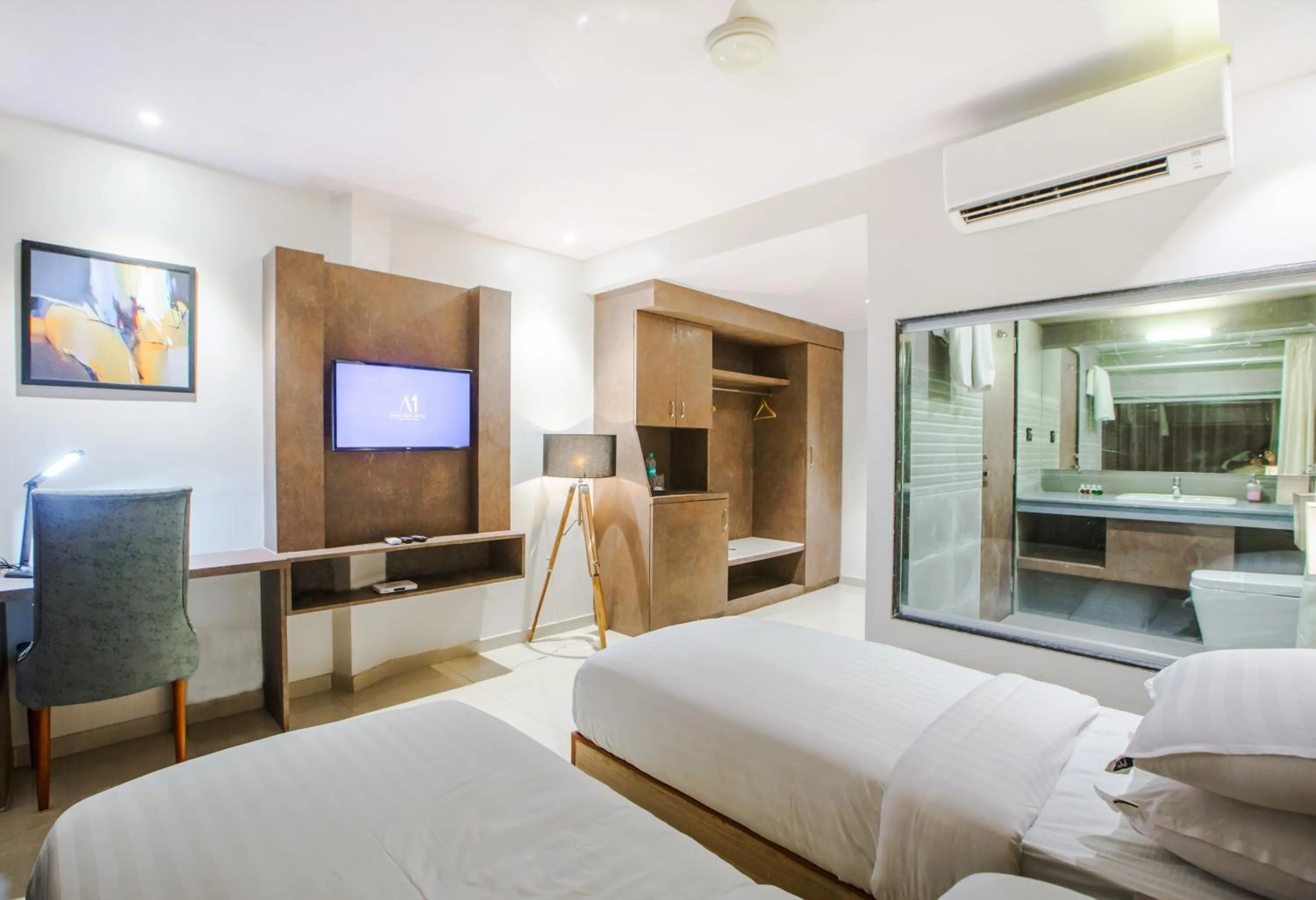 Bedroom, Bed in Aura One Hotel