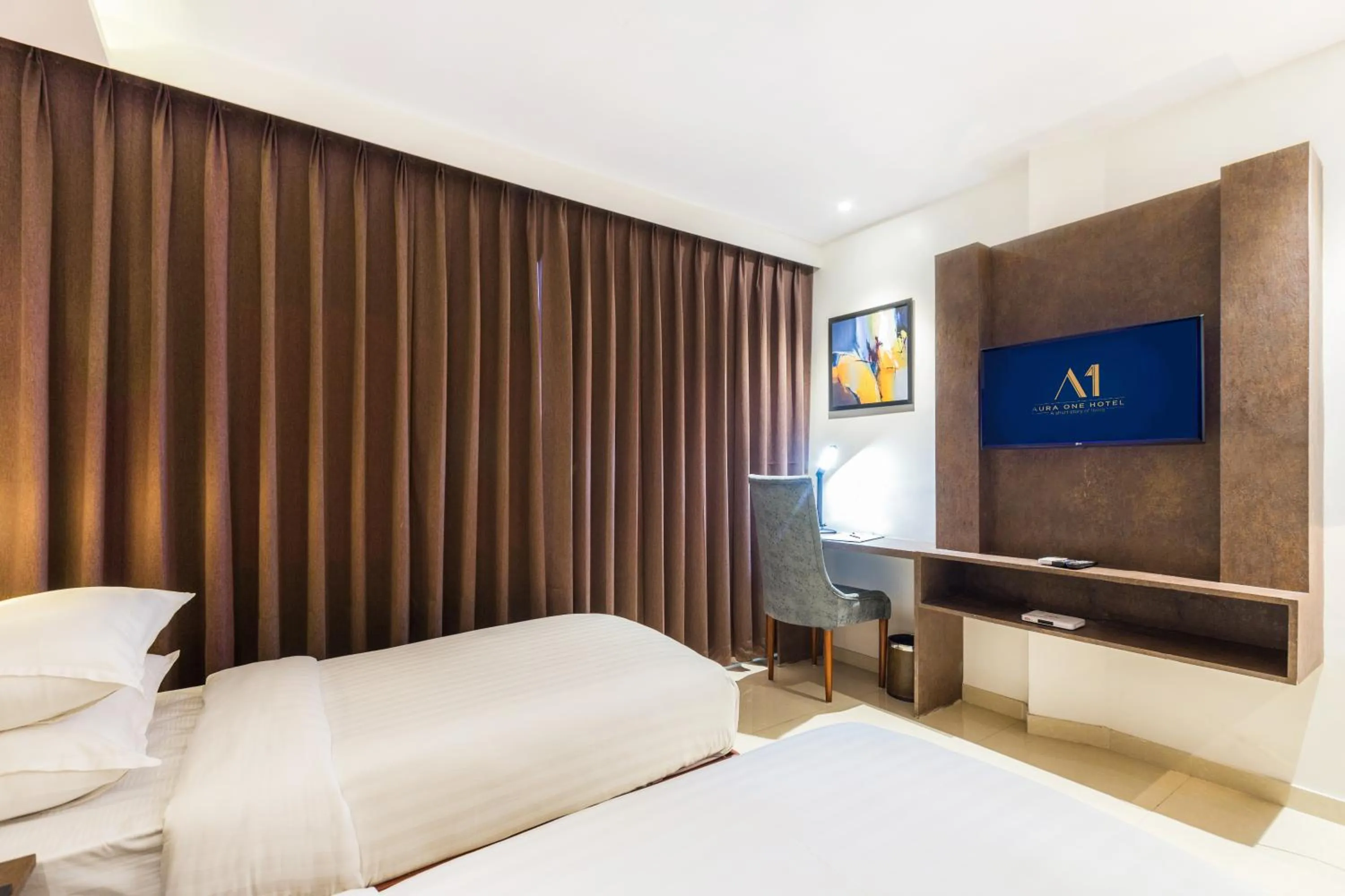 Bedroom, Bed in Aura One Hotel