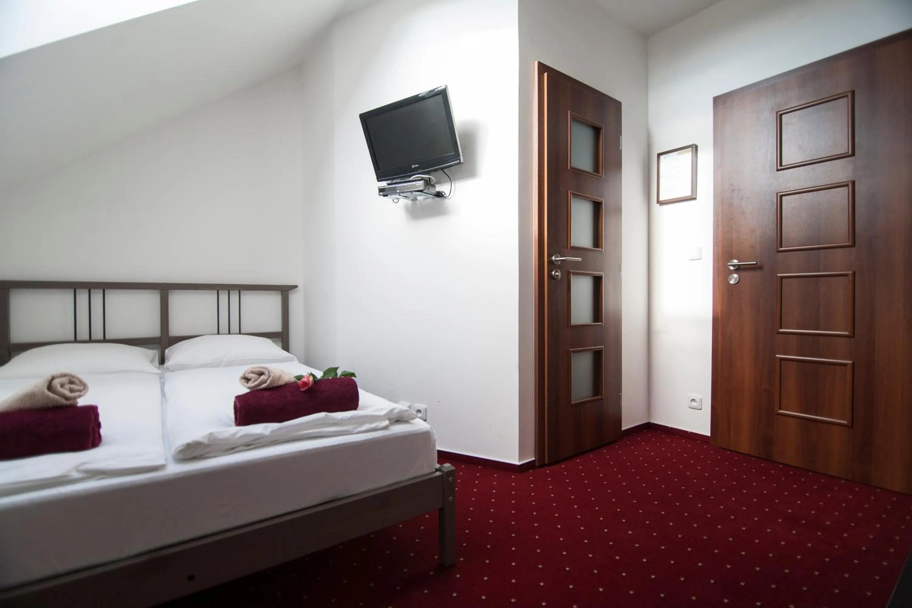 Bed in Hotel Krušnohorský Dvůr