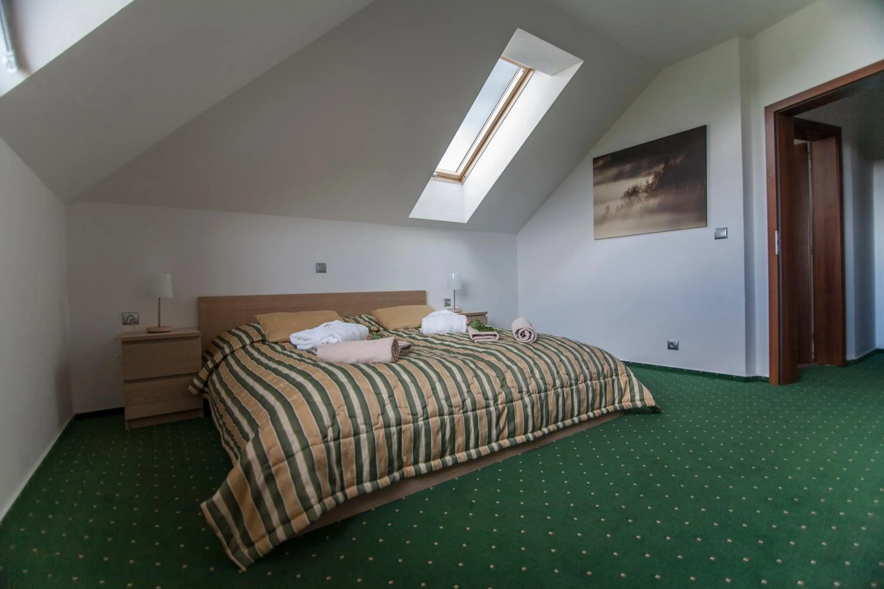 Bed in Hotel Krušnohorský Dvůr