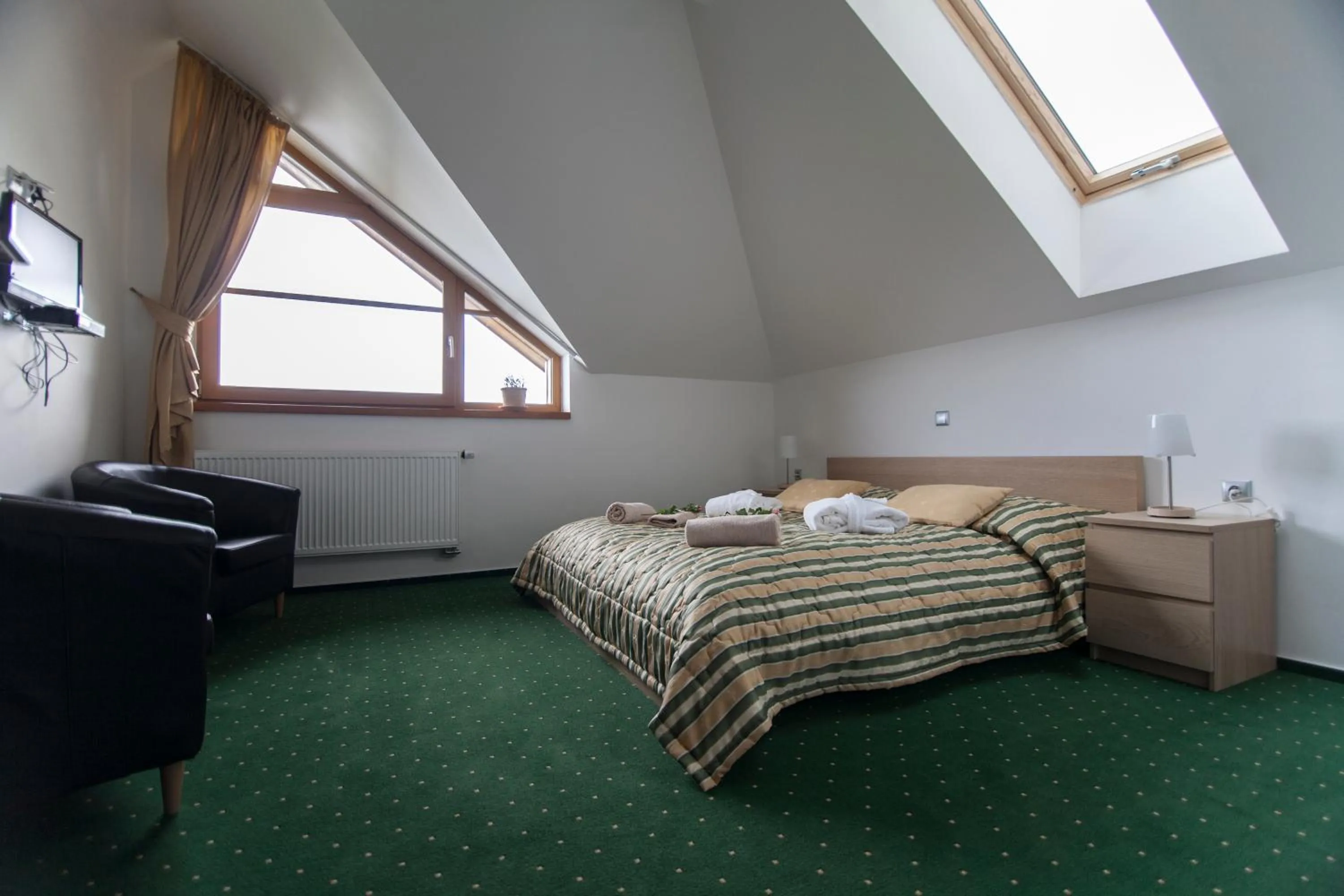 Bed in Hotel Krušnohorský Dvůr