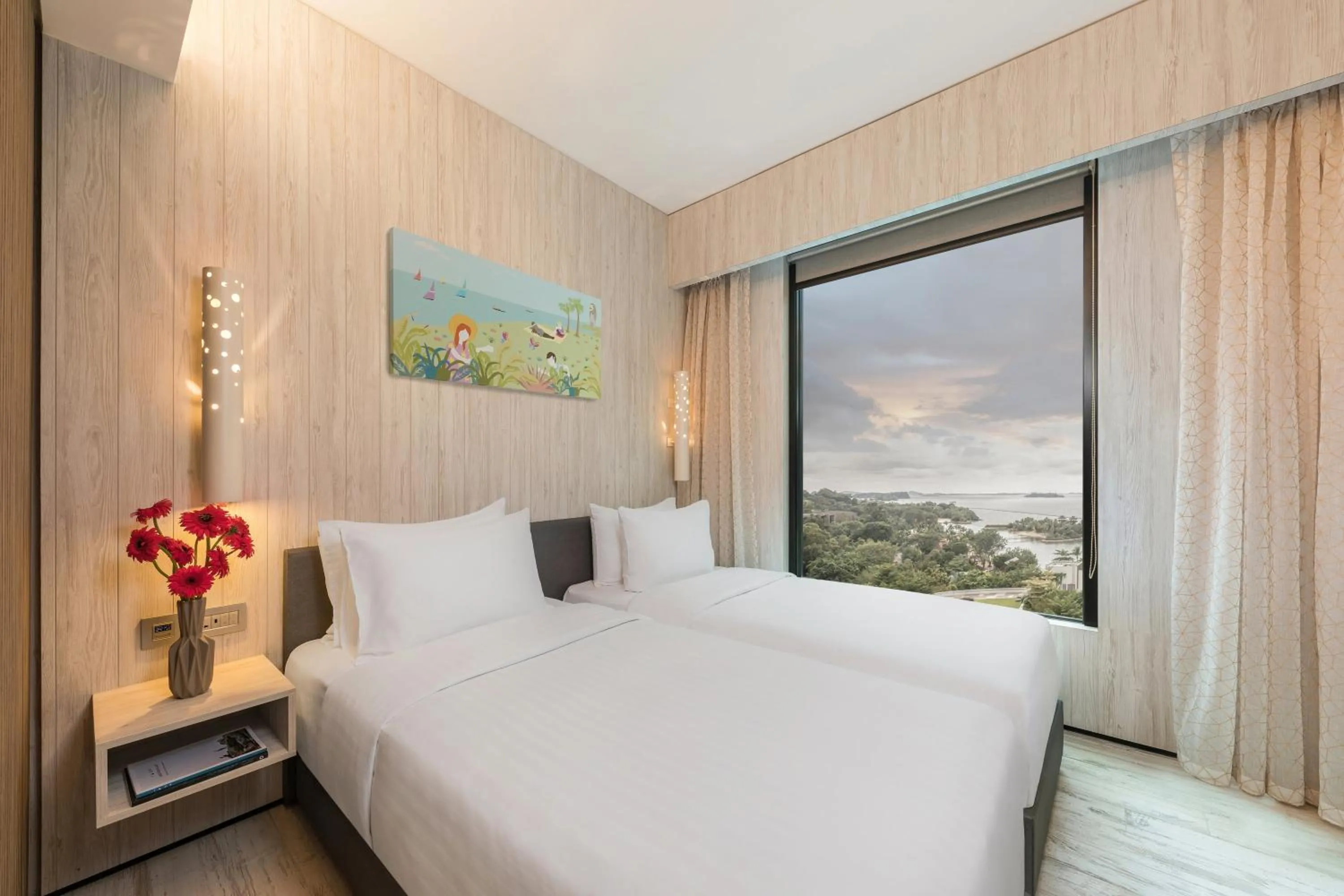 Bedroom, Bed in Village Hotel Sentosa by Far East Hospitality