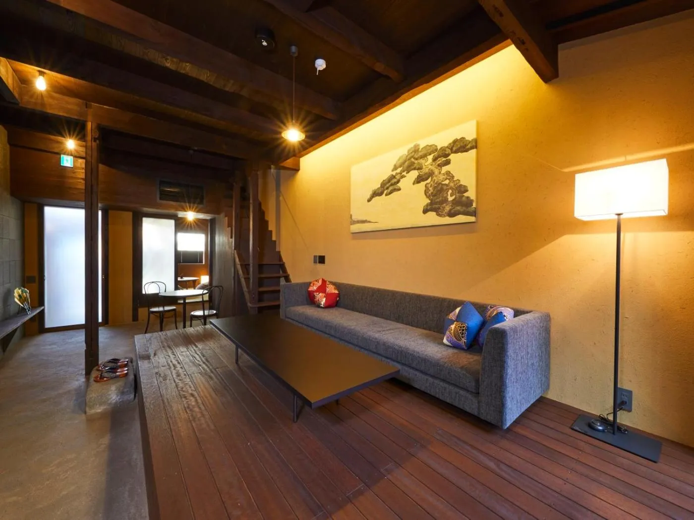 Living room, Bed in Rinn Premium Nijo Castle North