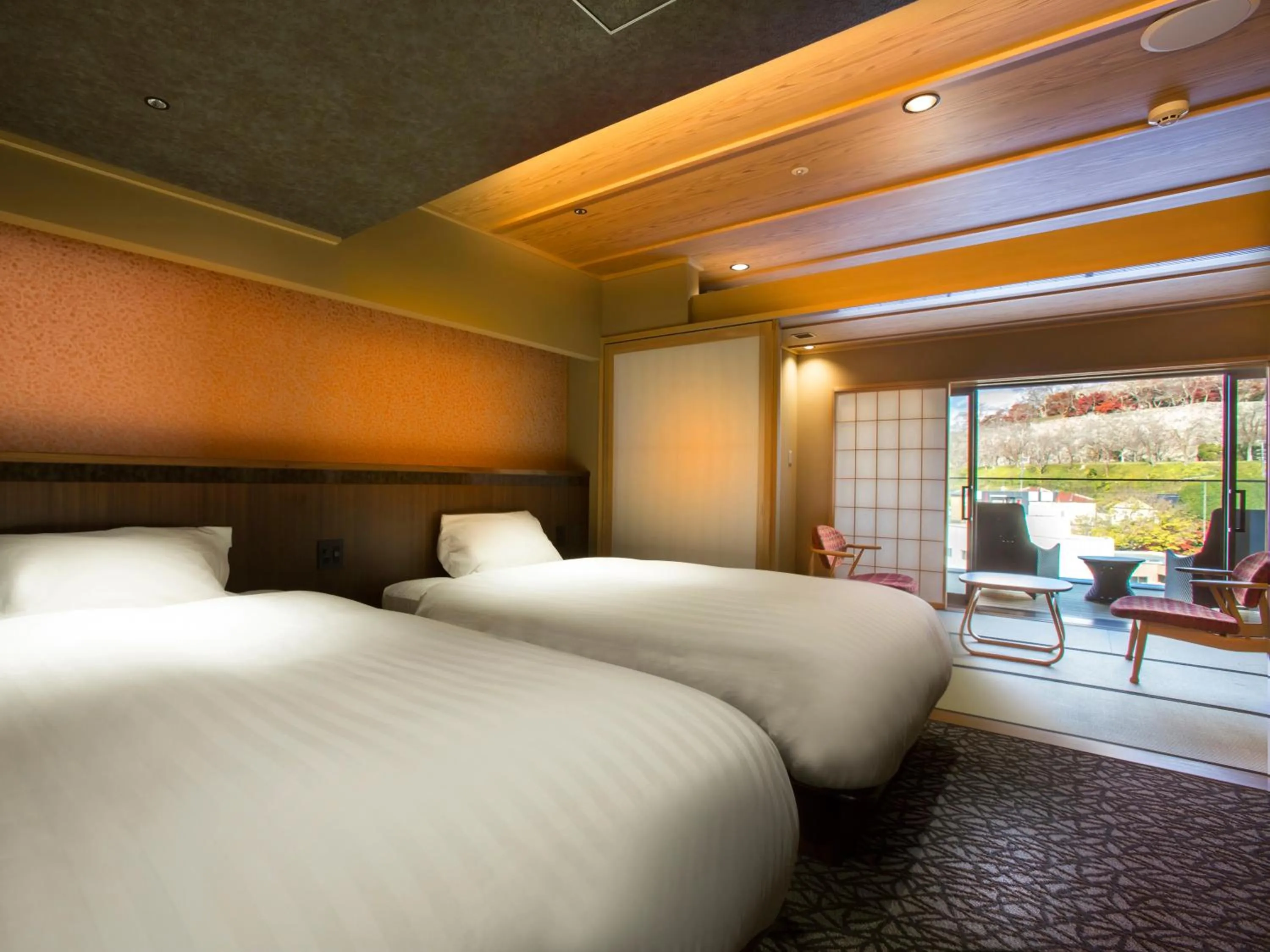 Photo of the whole room, Bed in The Shiroyama Terrace Tsuyama Villa