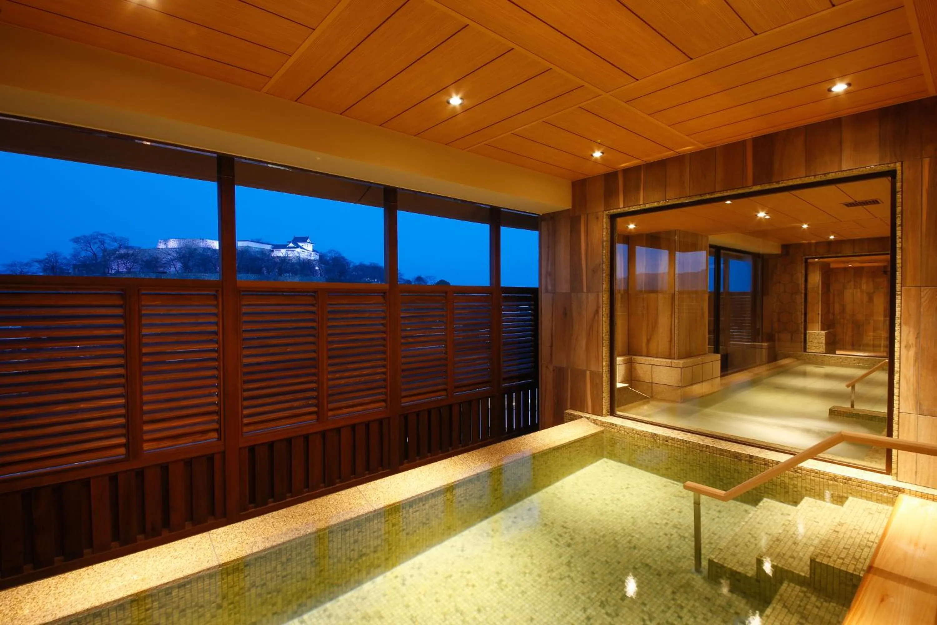 Hot Spring Bath in The Shiroyama Terrace Tsuyama Villa