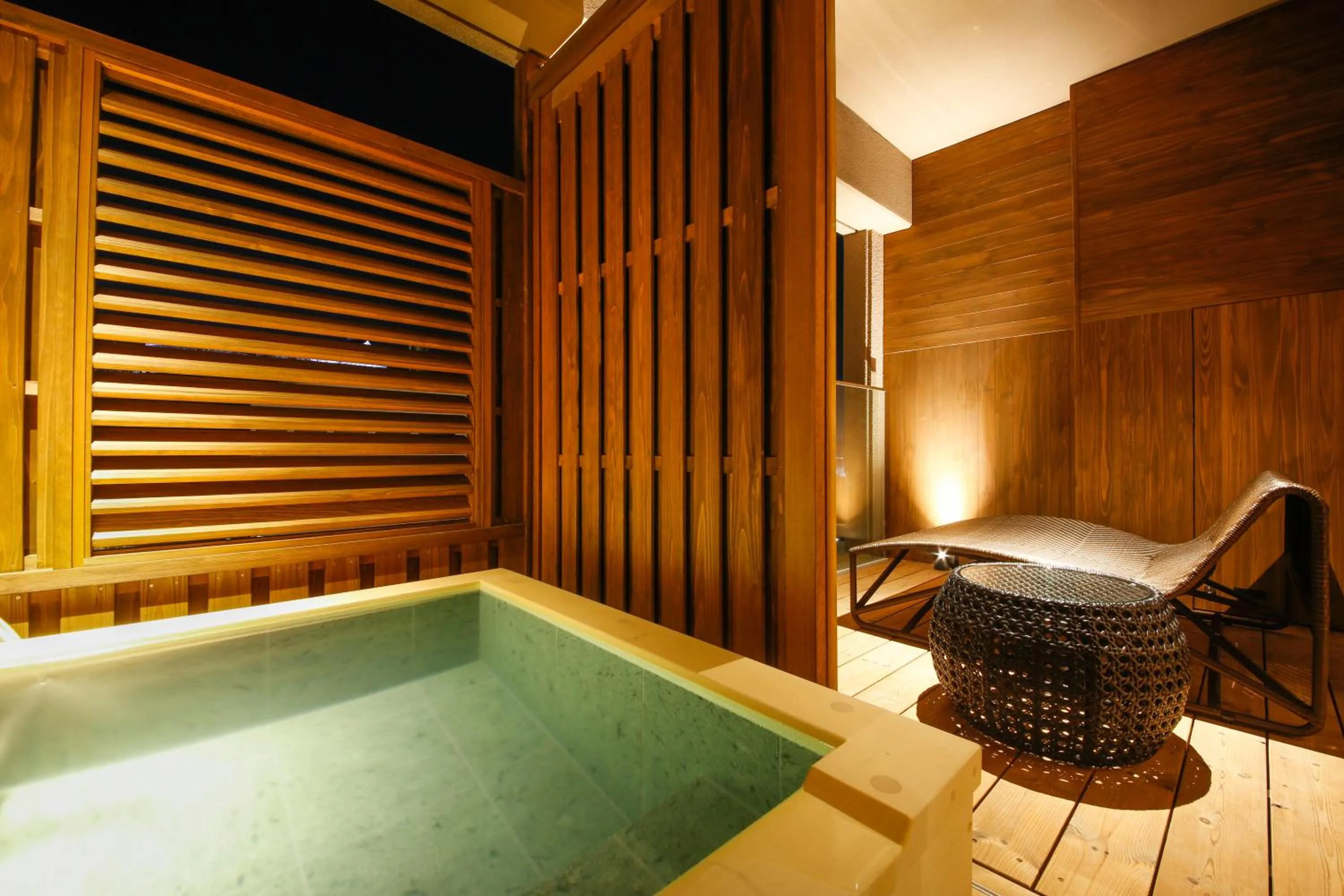 Hot Spring Bath in The Shiroyama Terrace Tsuyama Villa
